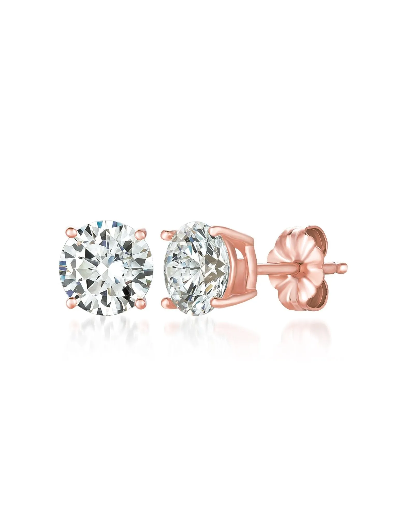 1.5ct Brilliant Stud Earrings Finished in Rose Gold