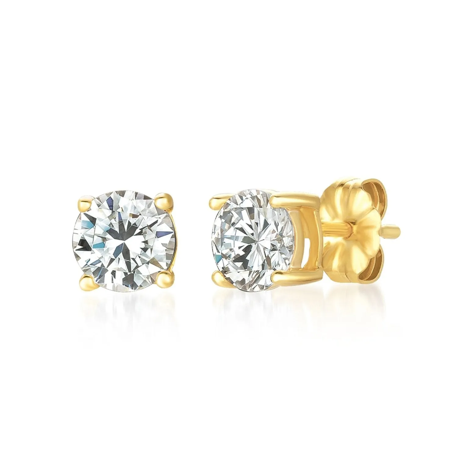 1ct Brilliant Stud Earrings in Gold