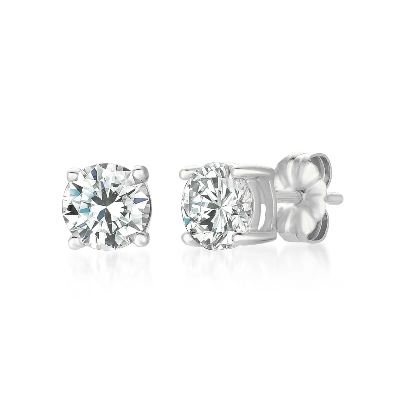 1ct Brilliant Stud Earrings in Platinum