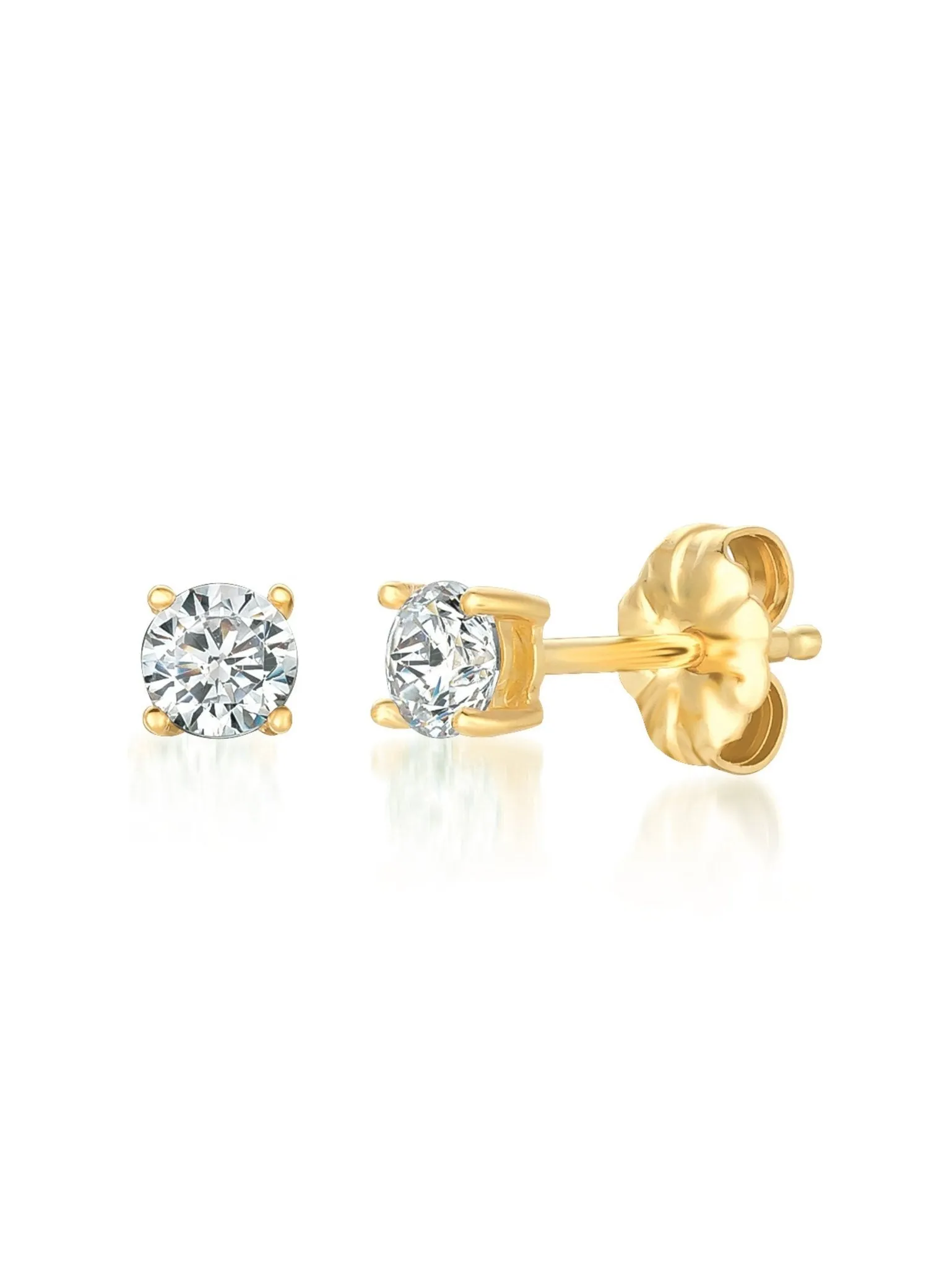 .25ct Brilliant Stud Earrings Finished in Gold