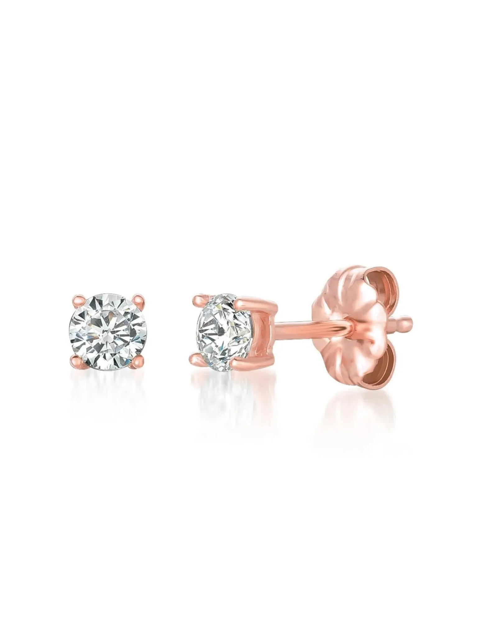 .25ct Brilliant Stud Earrings in Rose Gold