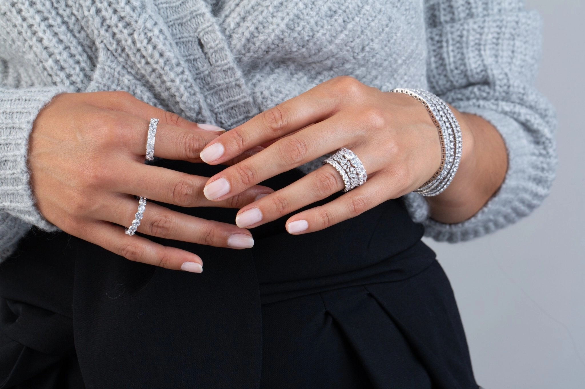 2.4ct Brilliant Cut Eternity Band Finished in Gold
