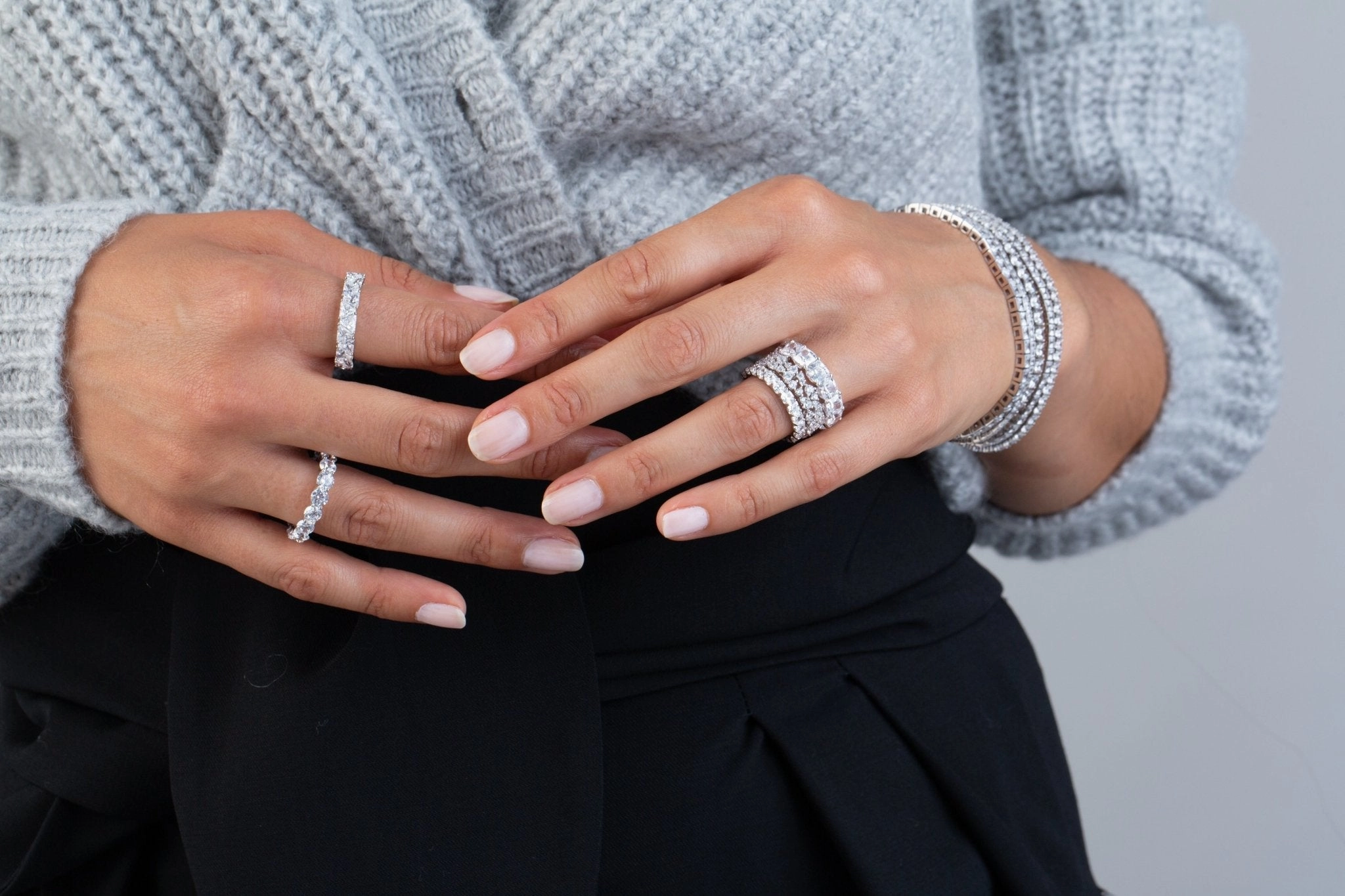 2.4ct Brilliant Cut Eternity Band Finished in Platinum