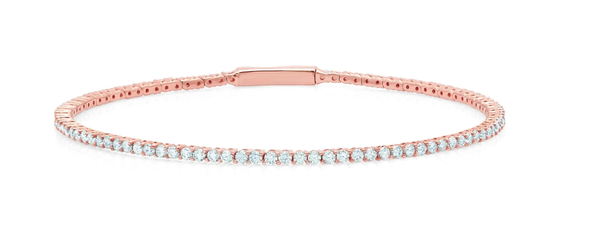 2mm Flex Bracelet Finished in 18kt Rose Gold