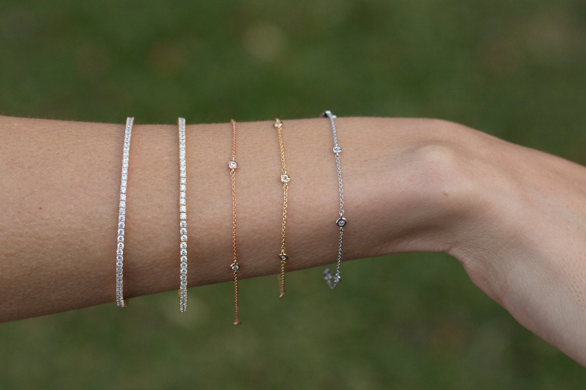 2mm Brilliant Tennis Bracelet Finished in Gold
