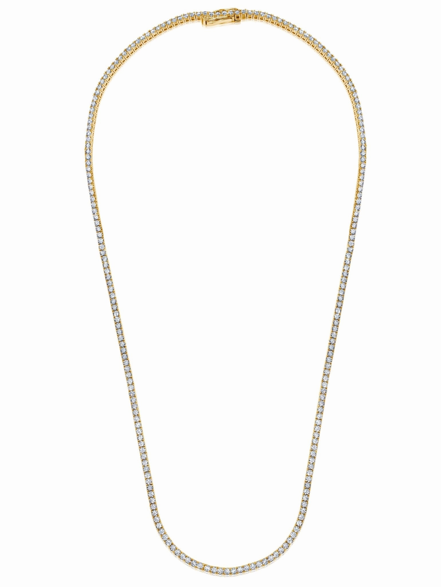 2mm Brilliant Tennis Necklace Finished in Gold