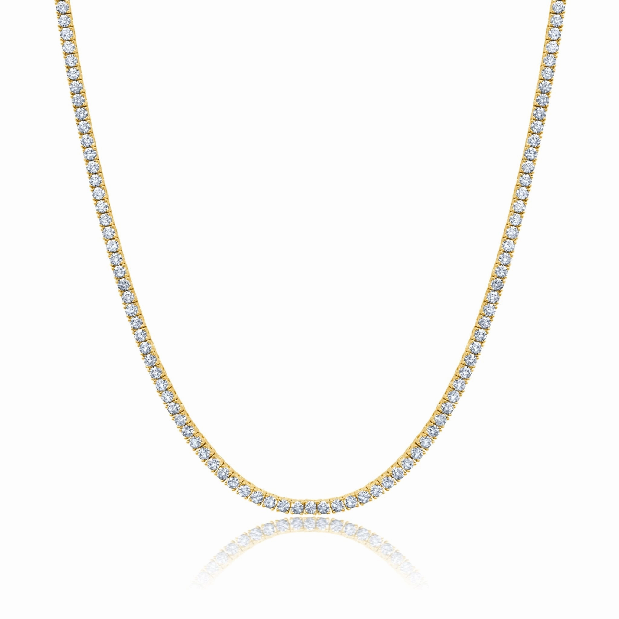 2mm Brilliant Tennis Necklace Finished in Gold