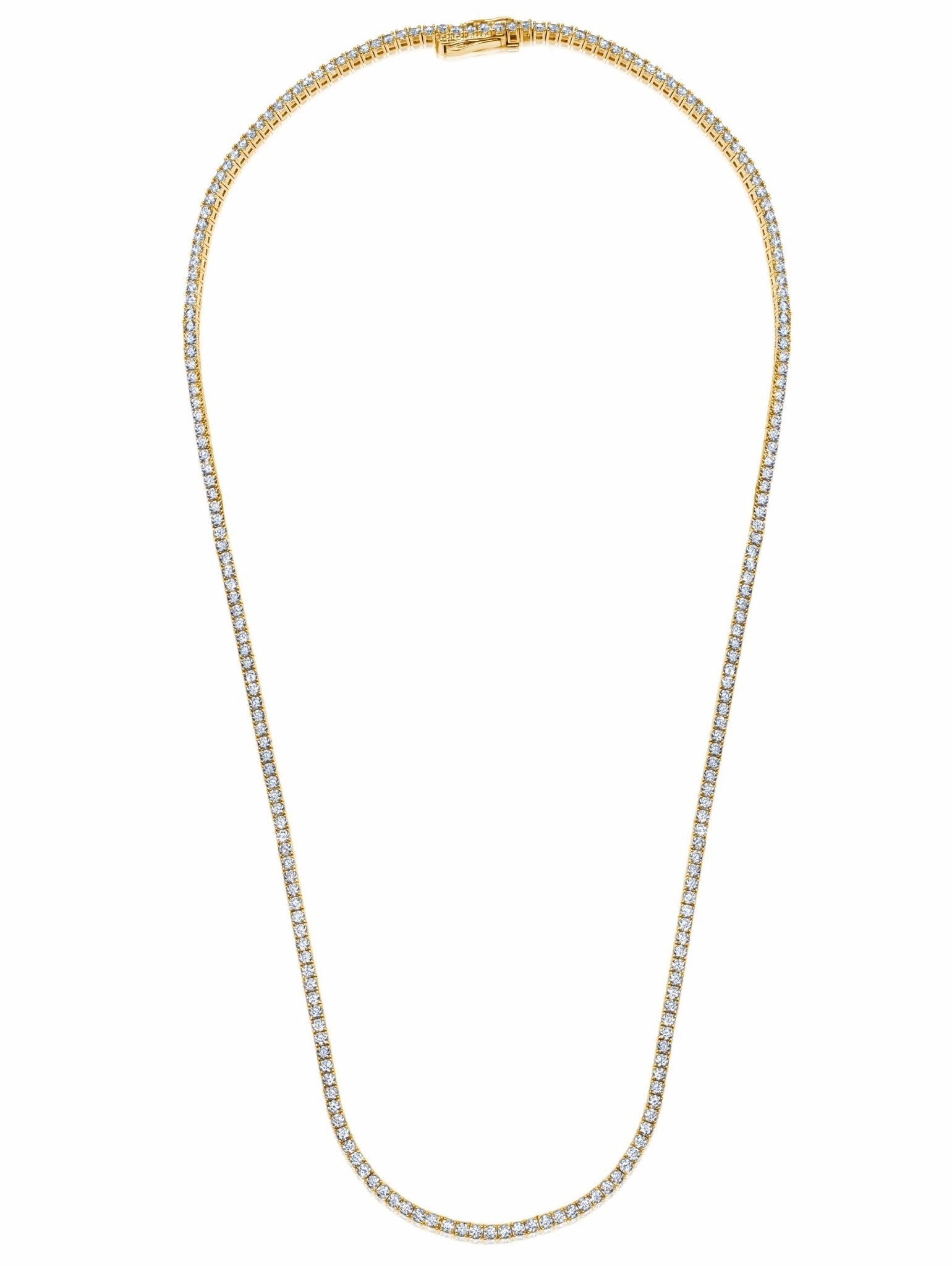 2mm Brilliant Tennis Necklace Finished in Gold