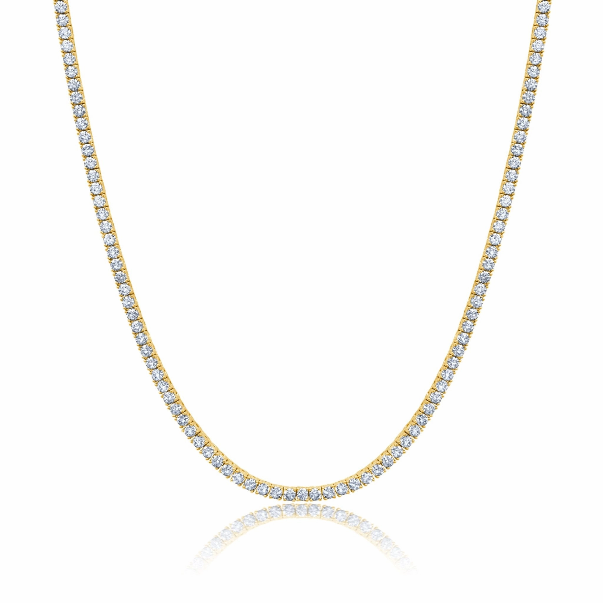2mm Brilliant Tennis Necklace Finished in Gold