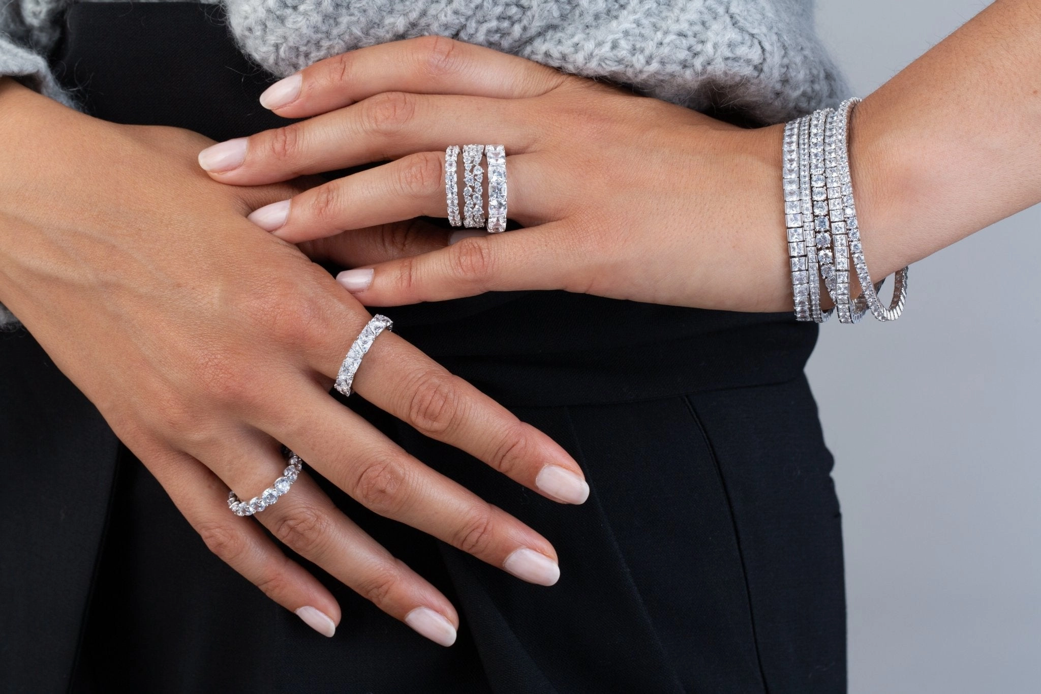 3.7ct Brilliant Cut Eternity Band Finished in Platinum