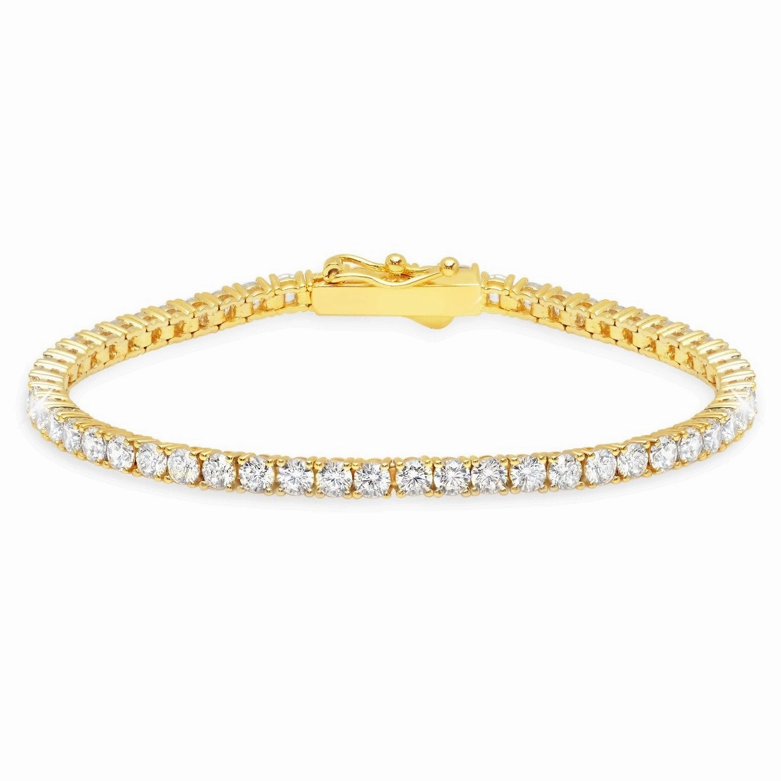 3mm Brilliant Tennis Bracelet Finished in Gold