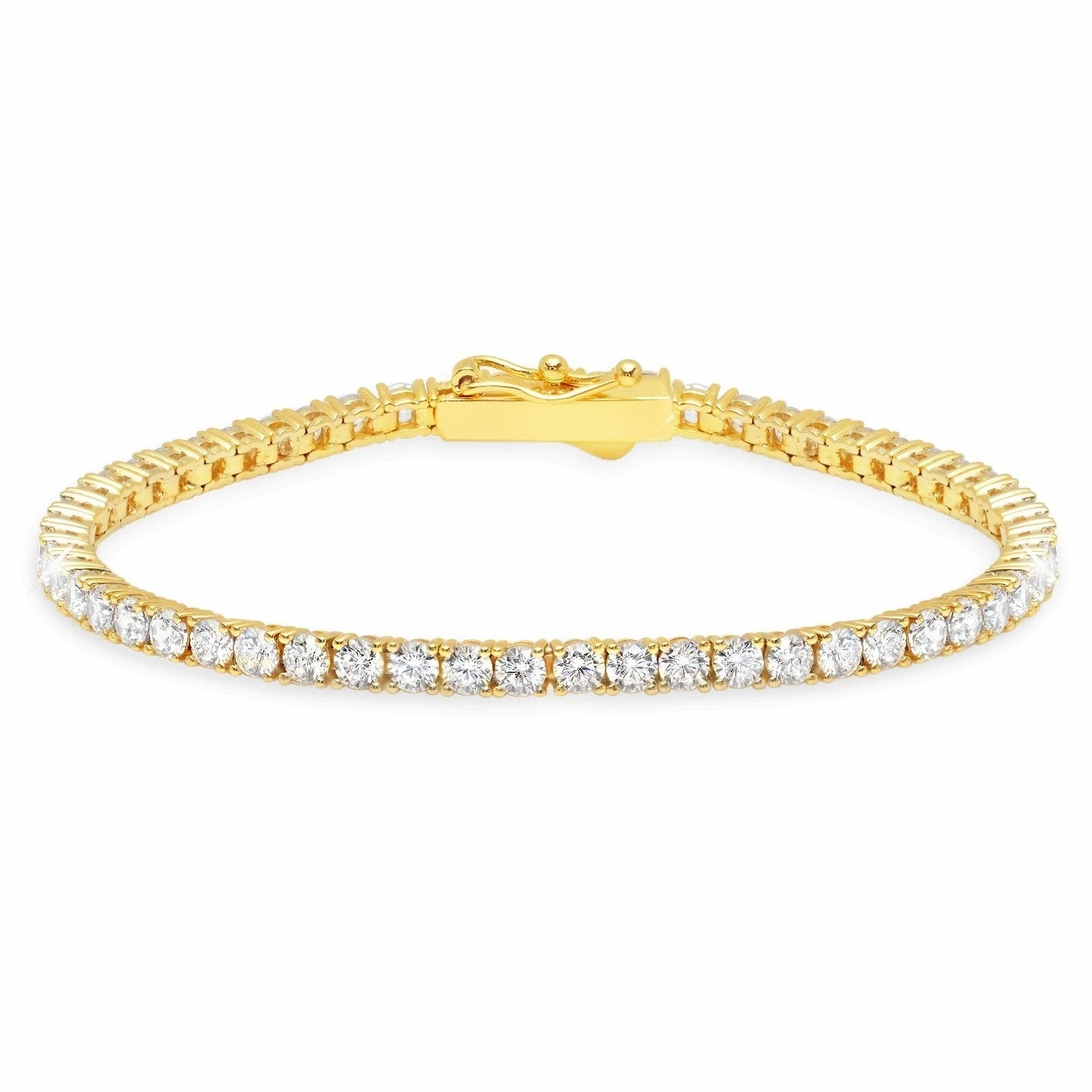 3mm Brilliant Tennis Bracelet Finished in Gold