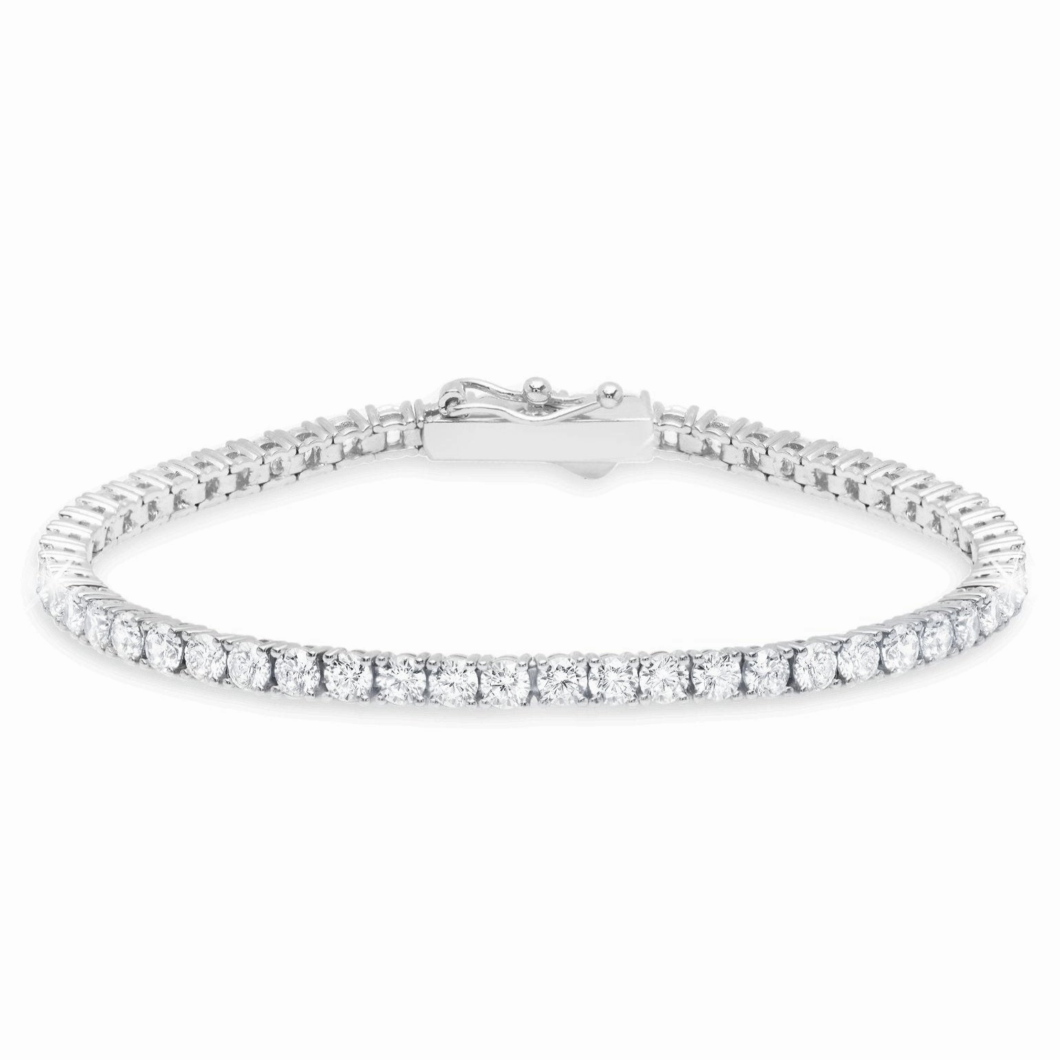 3mm Brilliant Tennis Bracelet Finished in Platinum