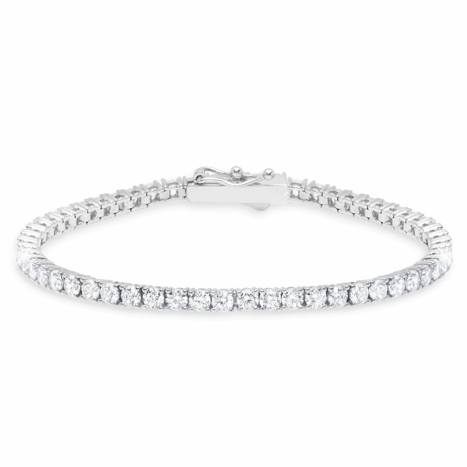 3mm Brilliant Tennis Bracelet Finished in Platinum