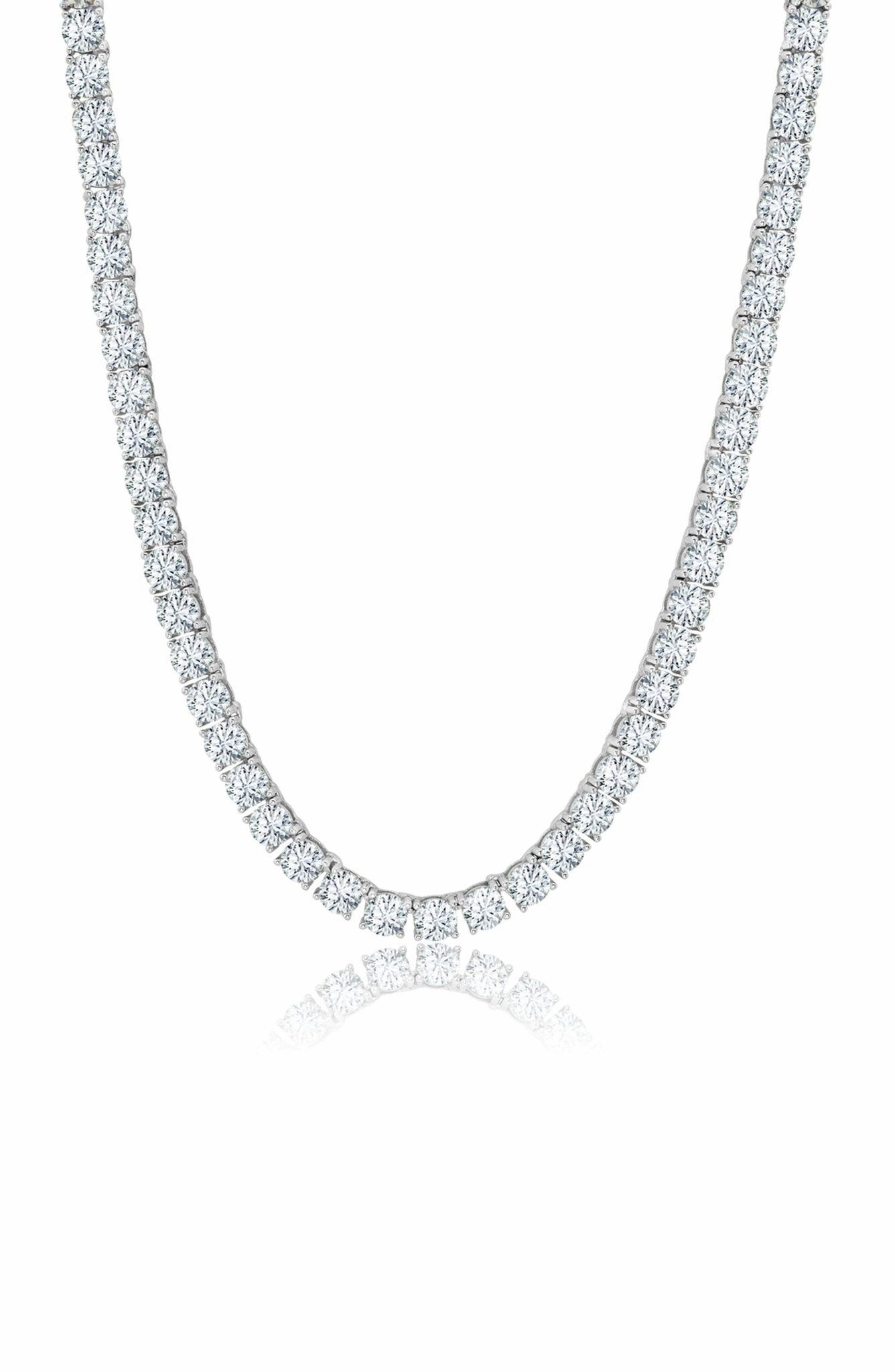 3mm Brilliant Tennis Necklace Finished in Platinum