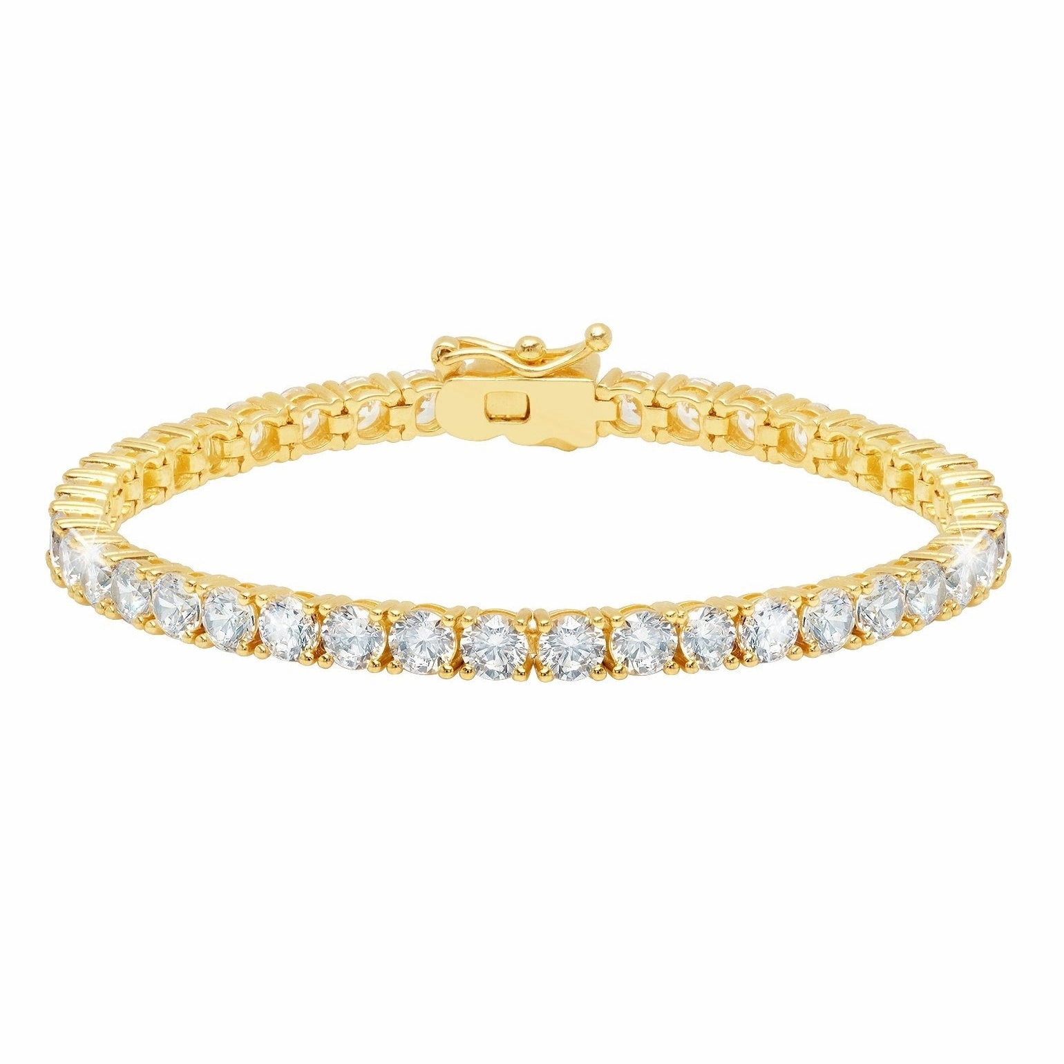 4mm Brilliant Tennis Bracelet Finished in Gold