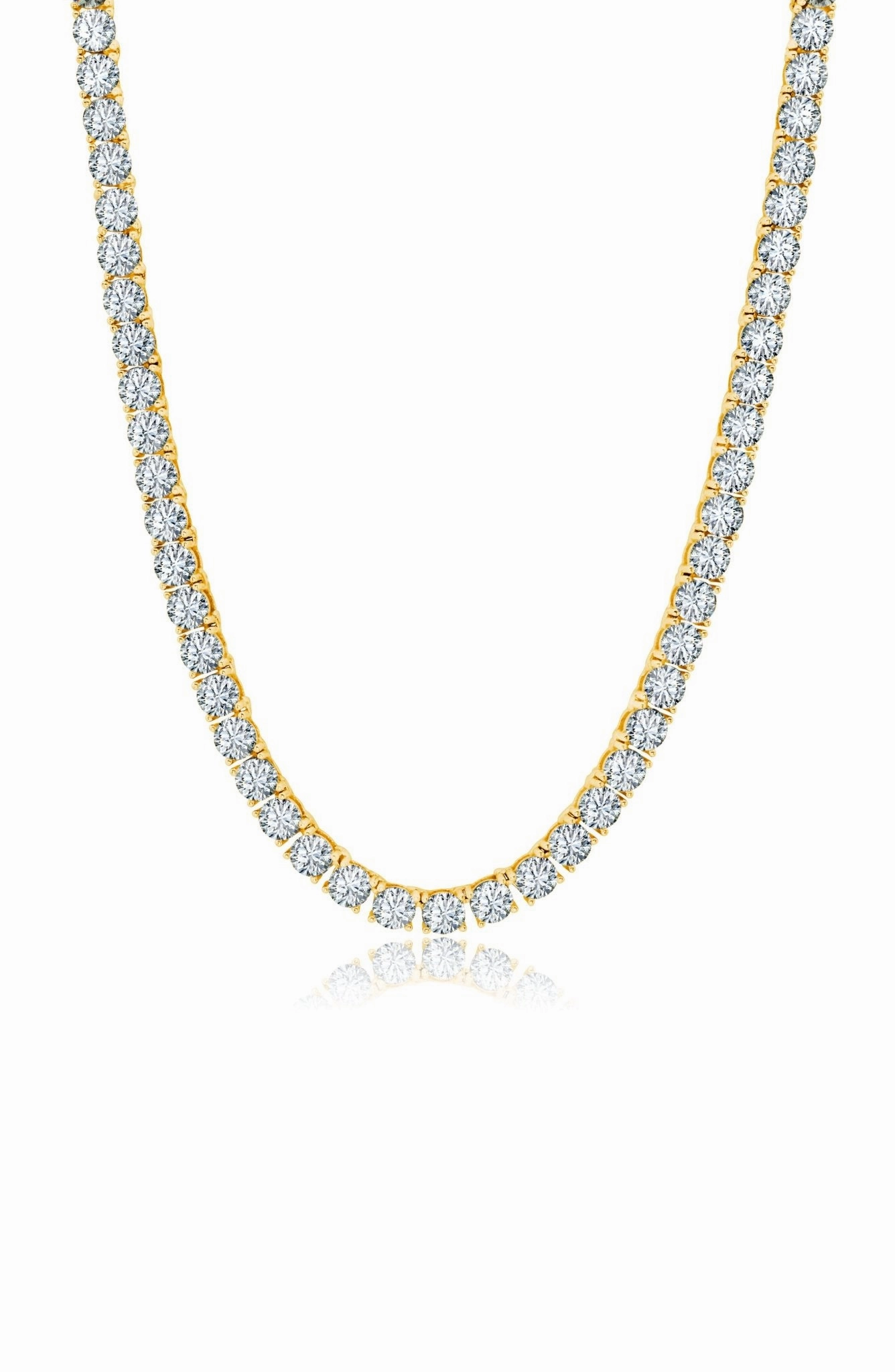 4mm Brilliant Tennis Necklace Finished in Gold