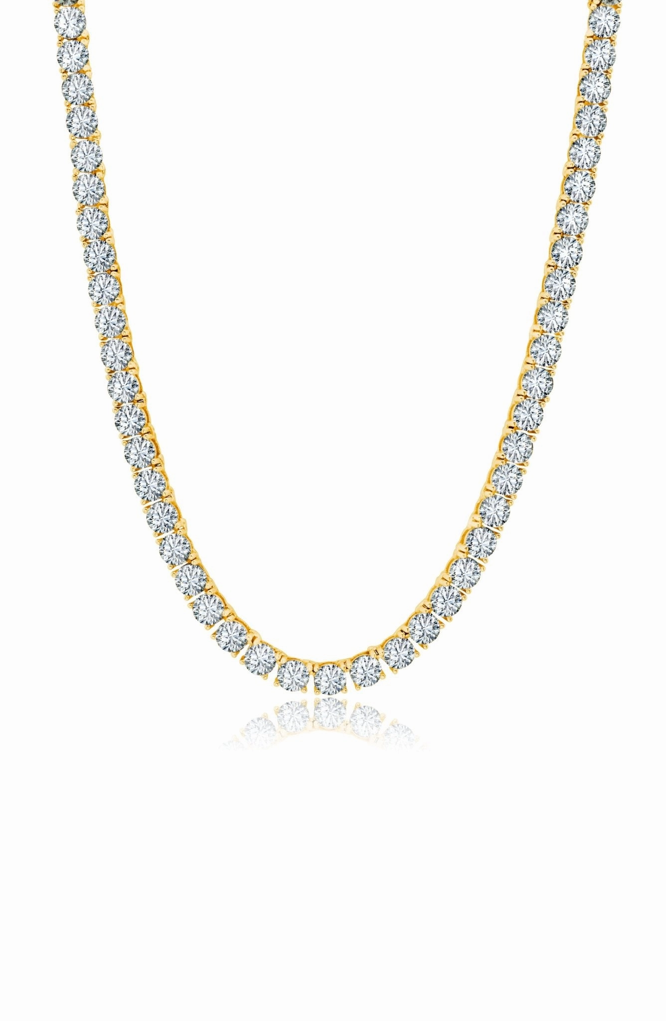4mm Brilliant Tennis Necklace Finished in Gold