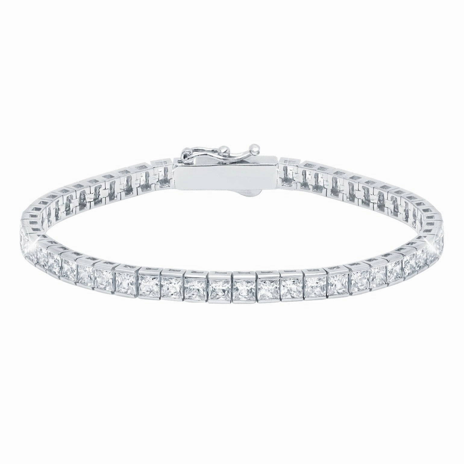 4mm Princess Tennis Bracelet in Platinum
