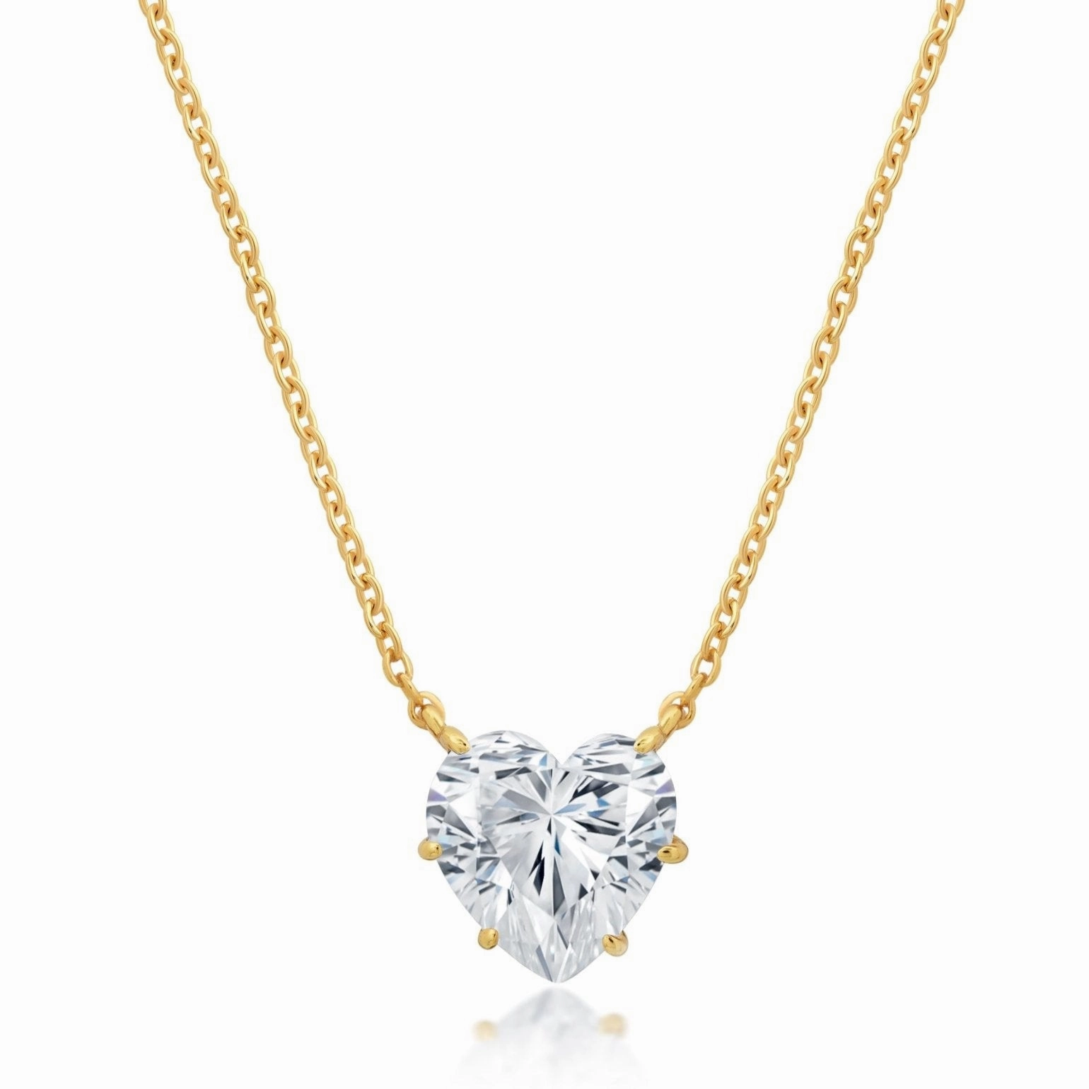 Adore Pendant Heart Necklace Finished in Gold