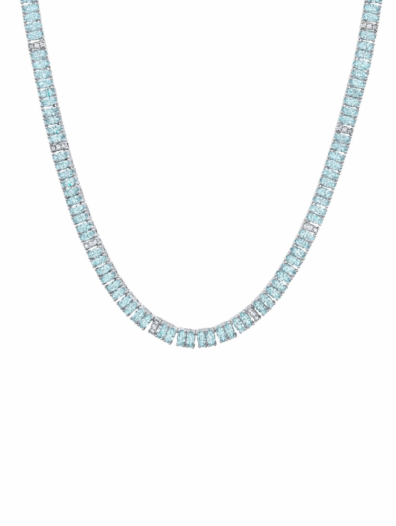 Aqua Hues Tennis Necklace