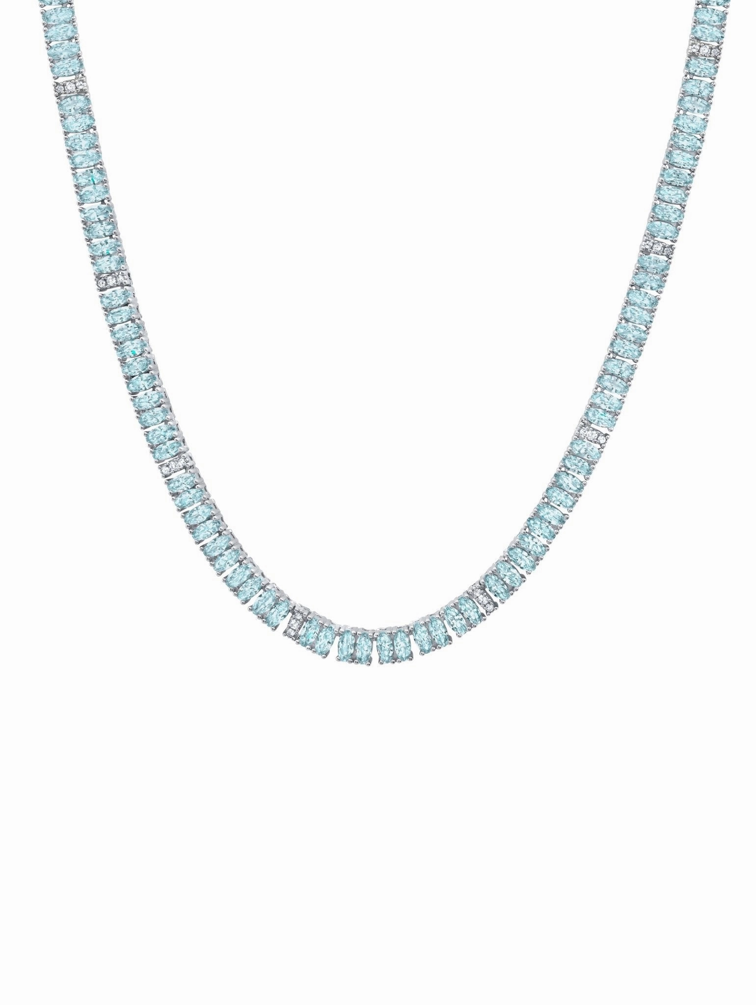 Aqua Hues Tennis Necklace