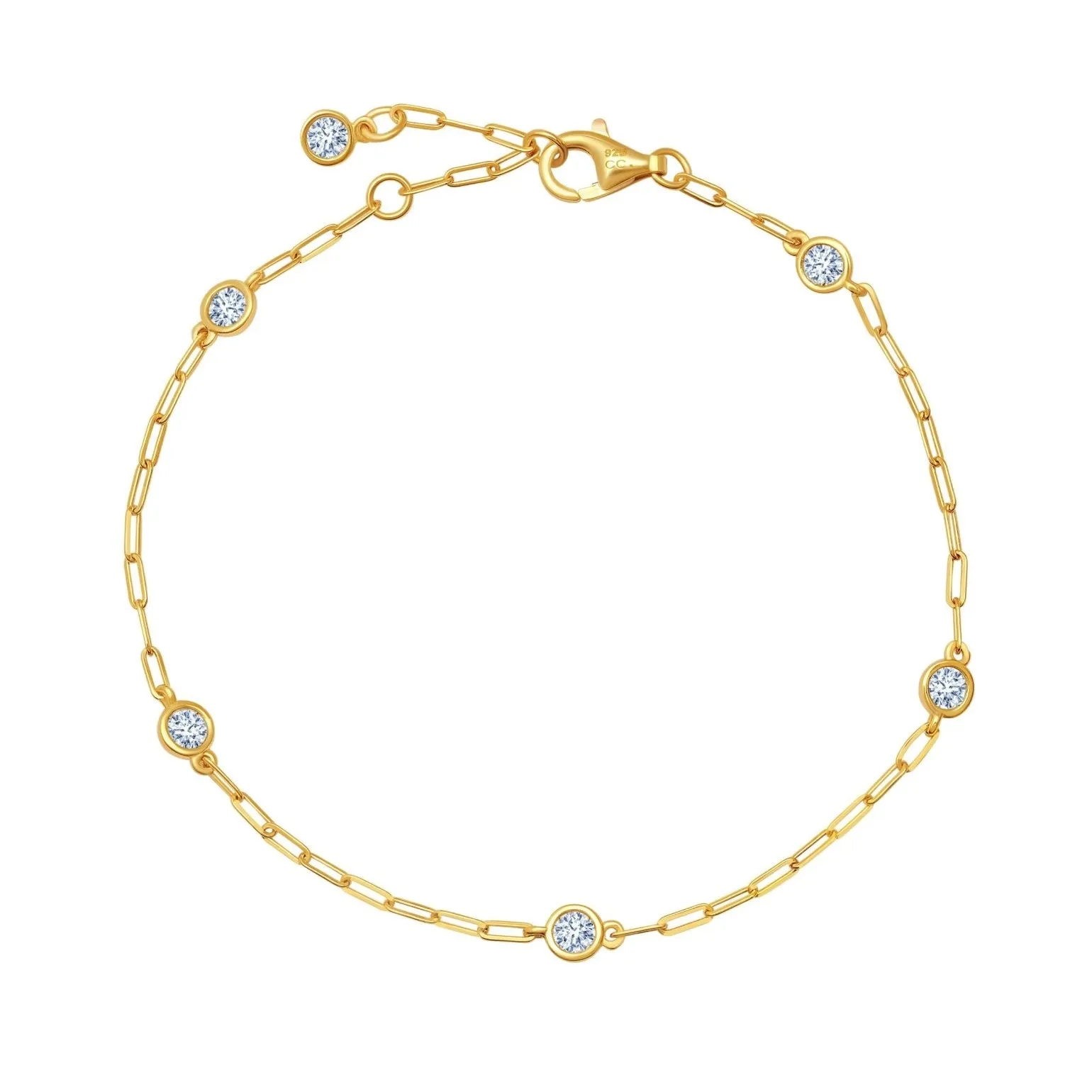Aura Station Bracelet Finished in Gold