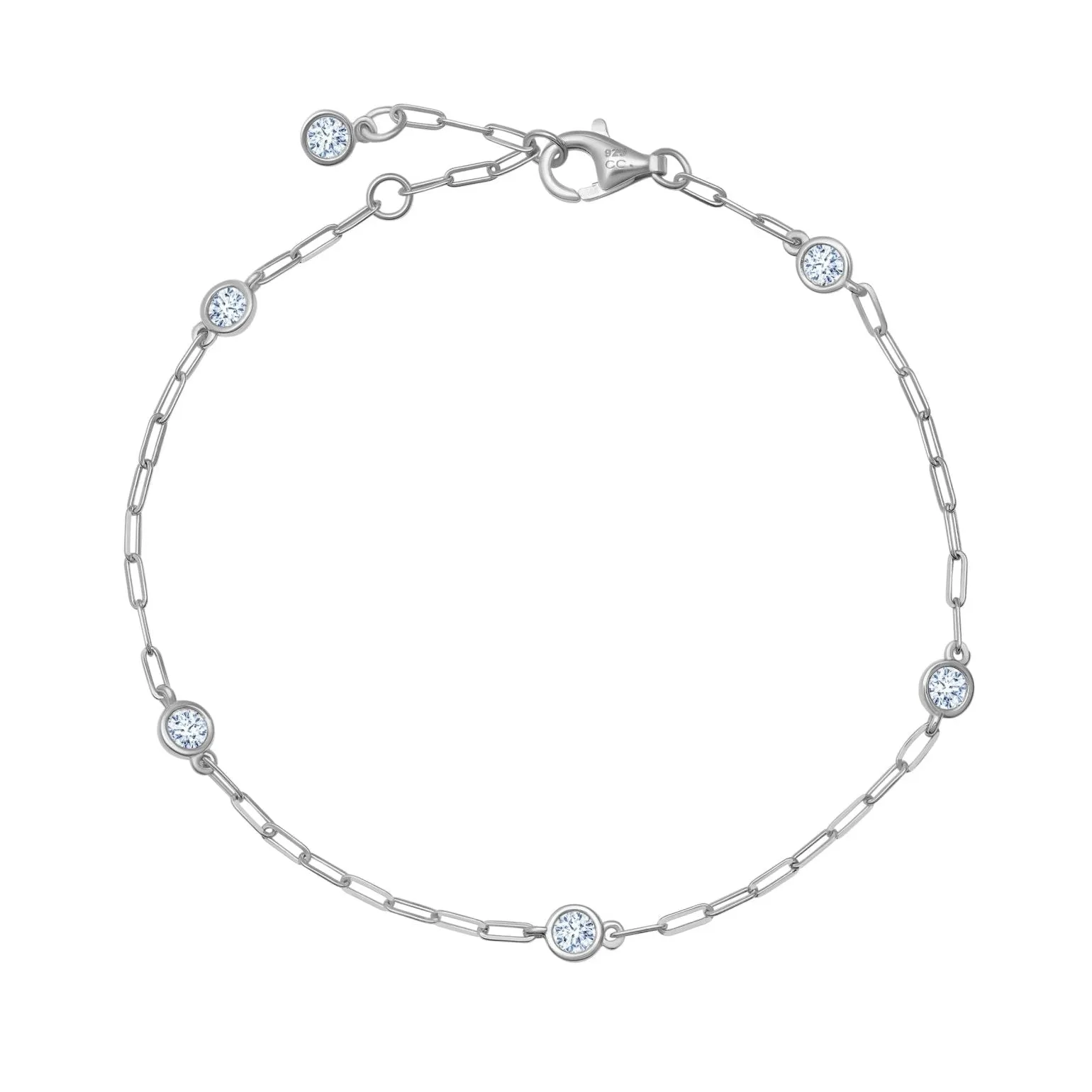 Aura Station Bracelet Finished in Platinum