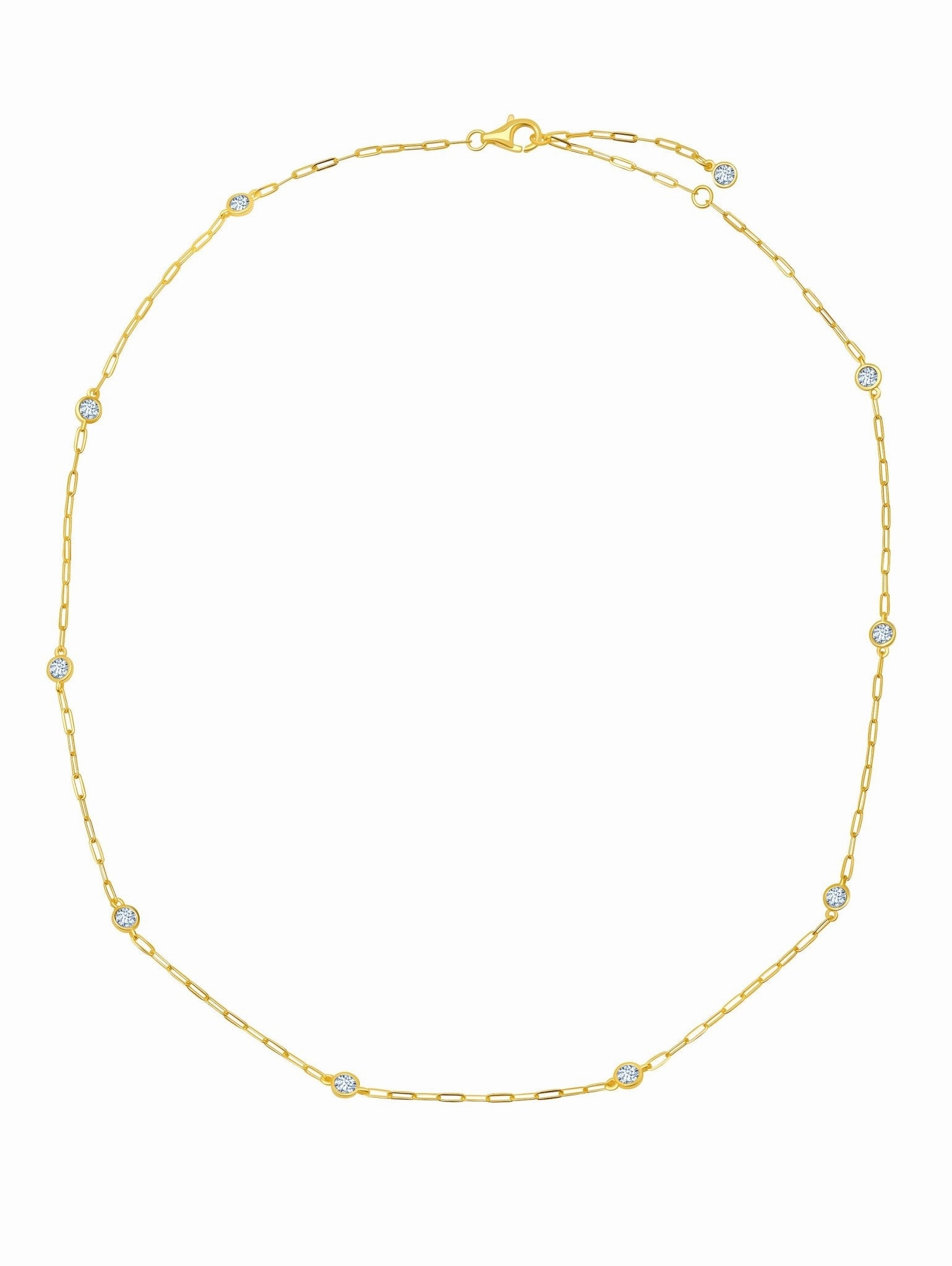 Aura 16" Station Necklace Finished in Gold