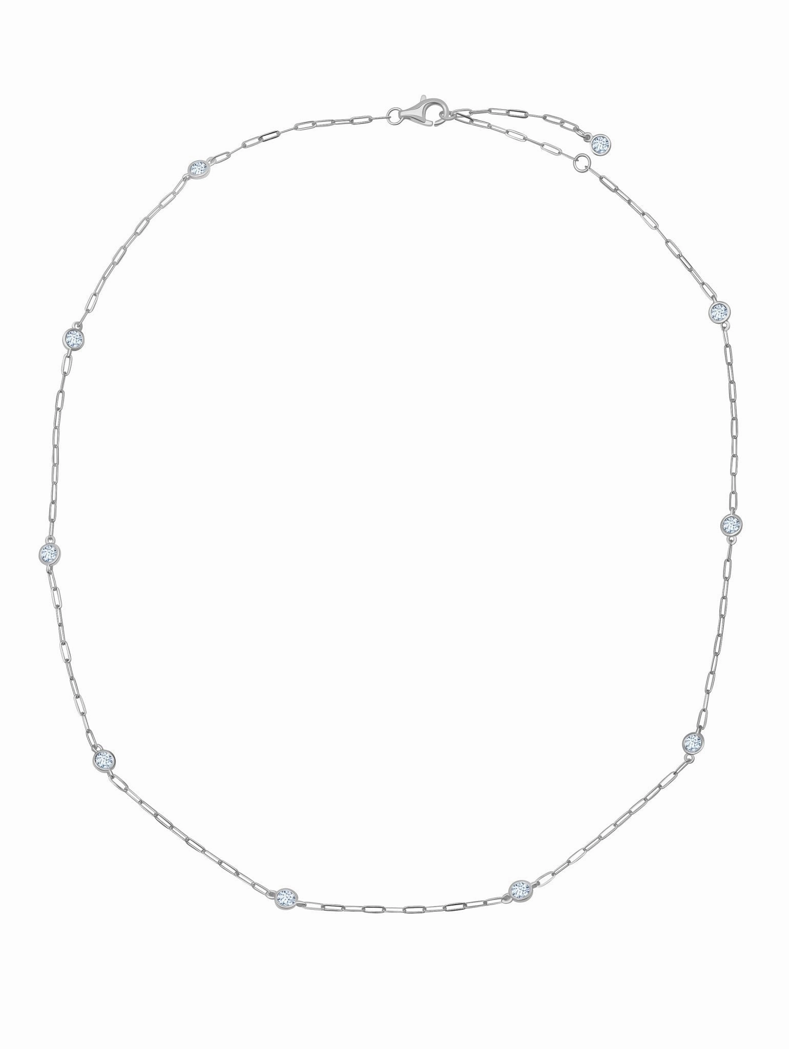 Aura 16" Station Necklace Finished in Platinum