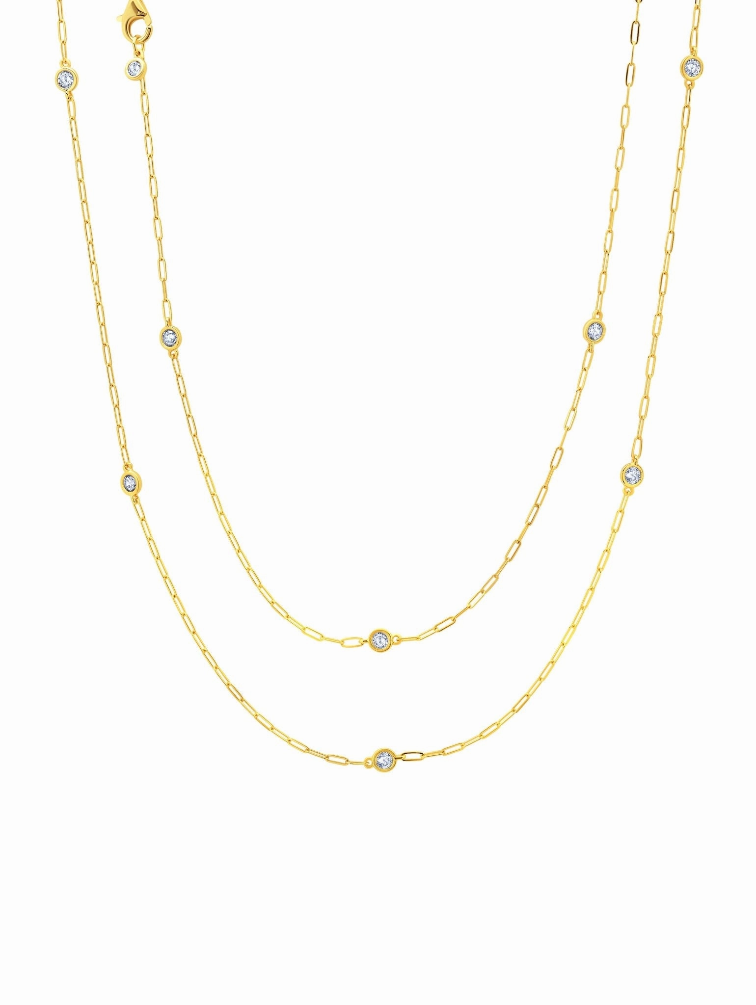 Aura 36" Station Necklace Finished in Gold