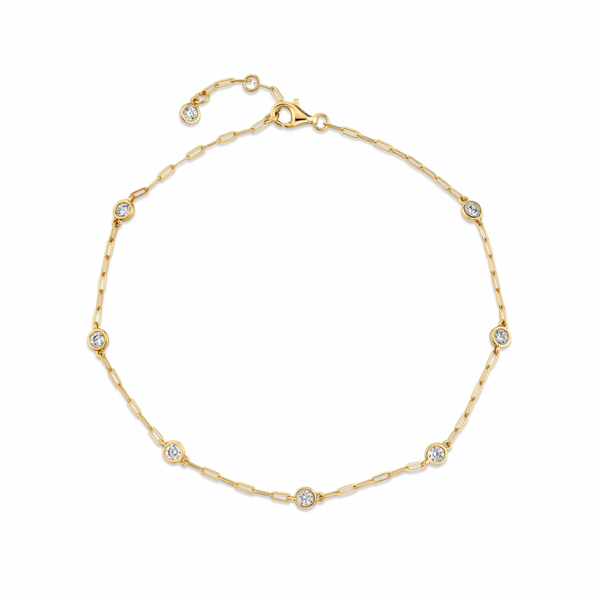 Aura Station Anklet Finished in Gold