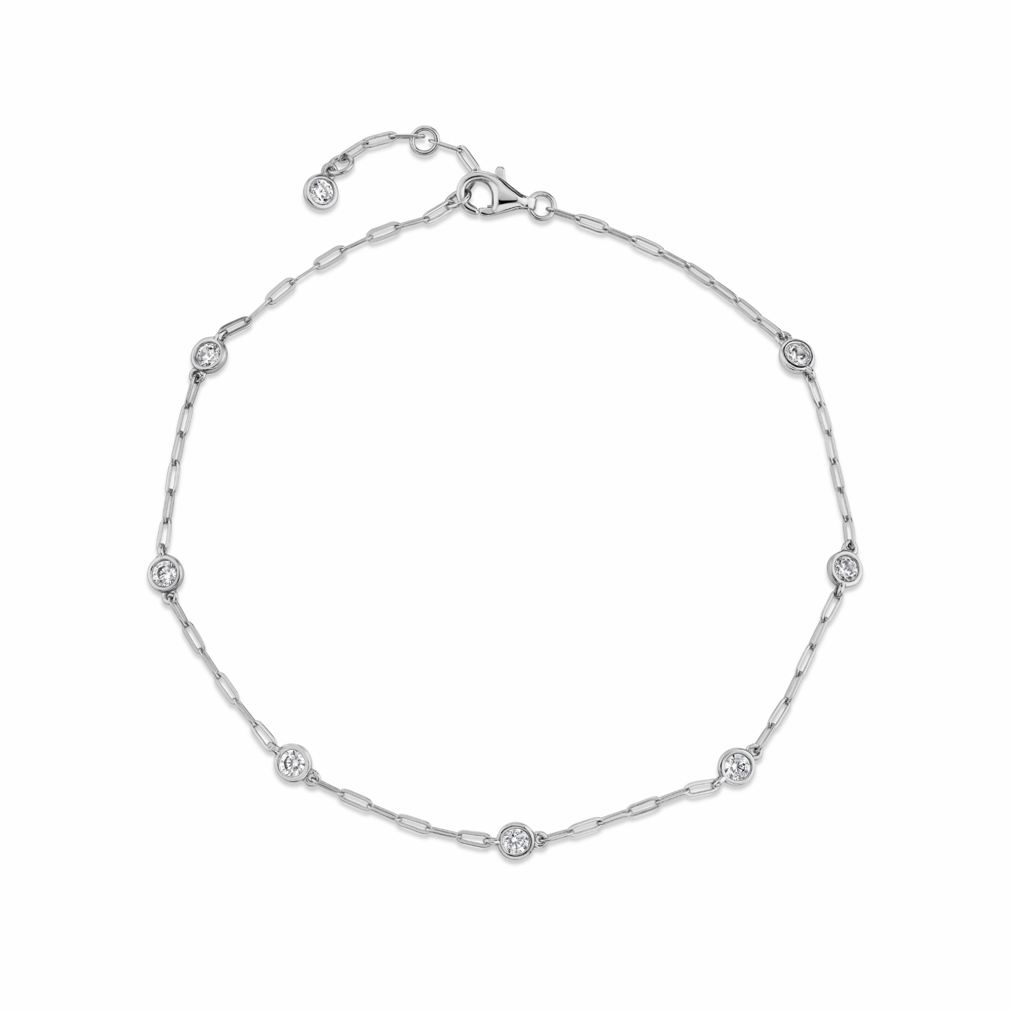 Aura Station Anklet Finished in Platinum