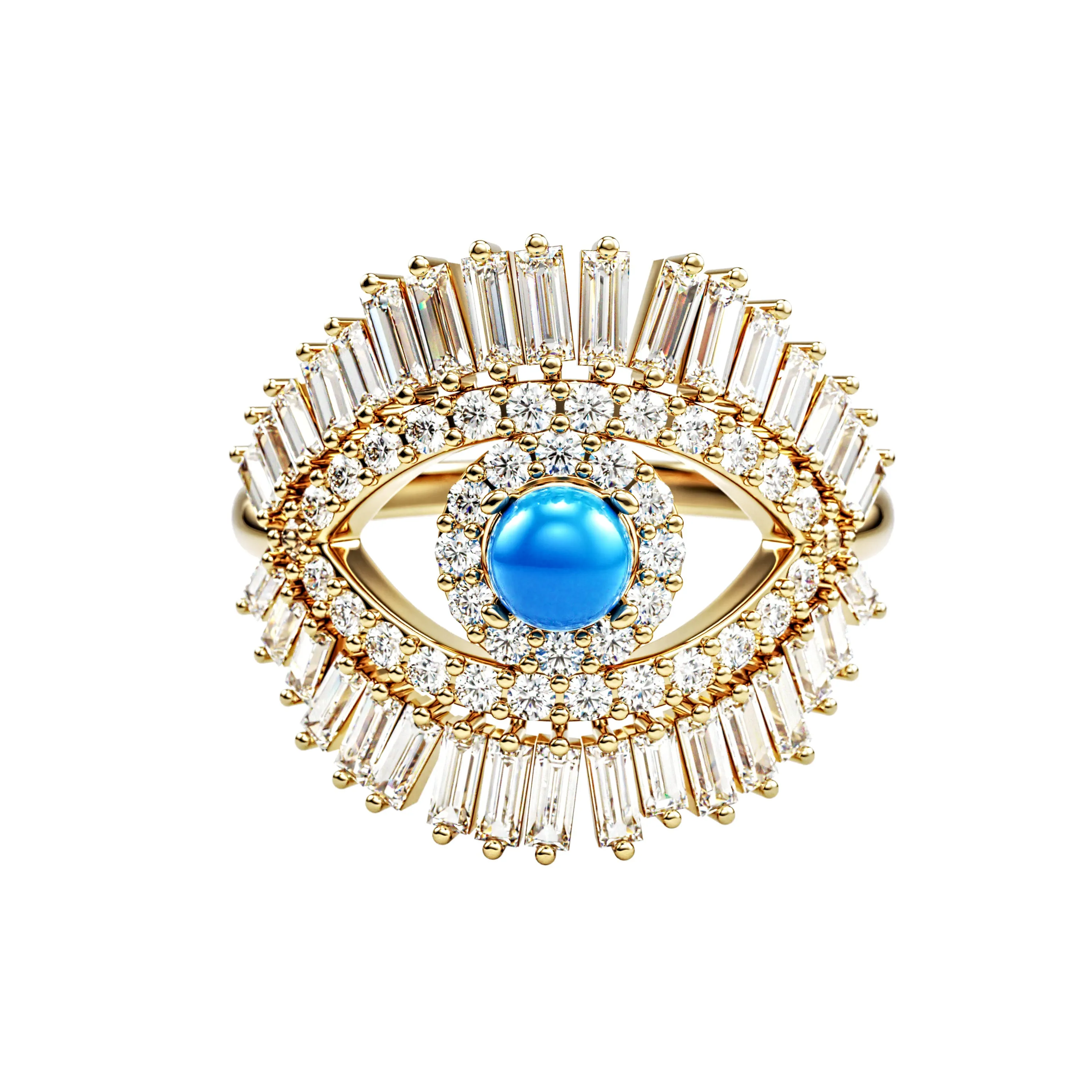 Baguette Eye Ring