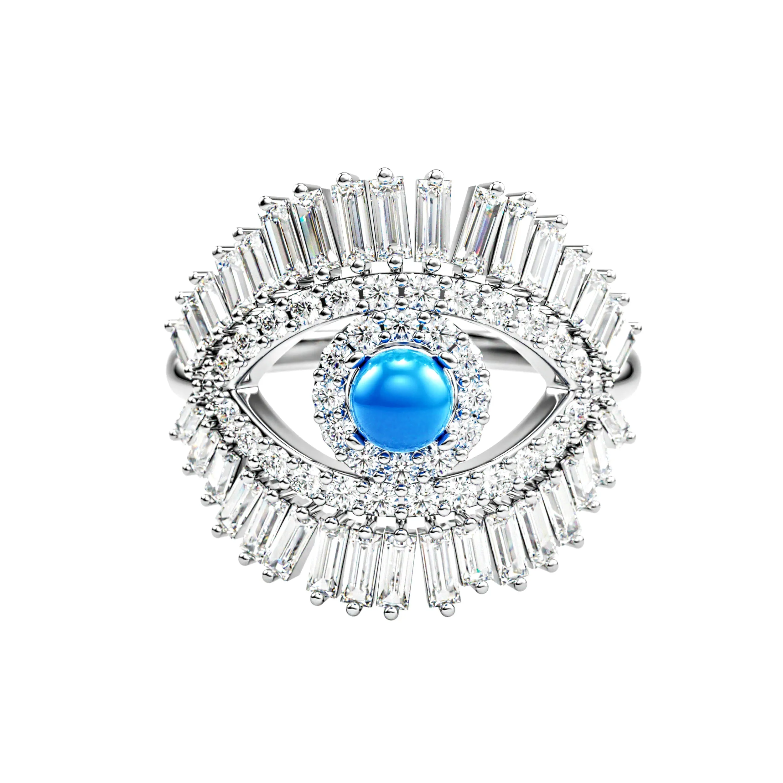 Baguette Eye Ring