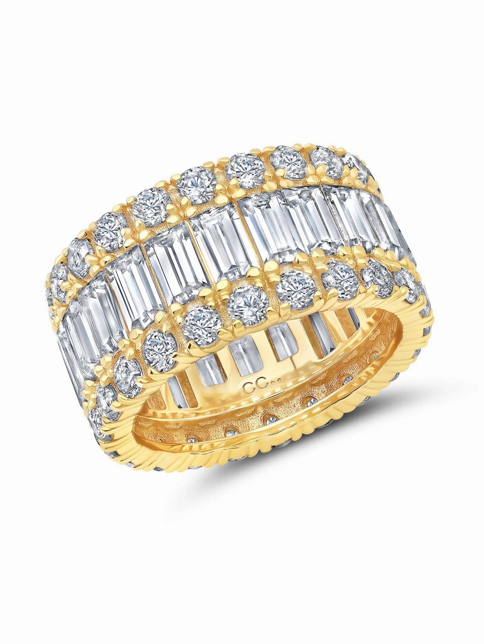 Baguette & Brilliant Eternity Band in Gold