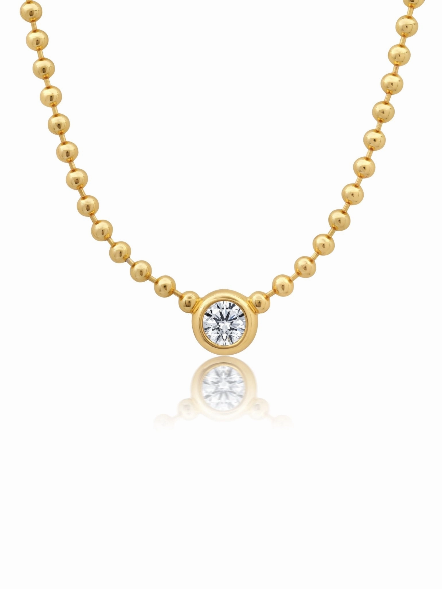 BBY Solitaire Necklace in Gold