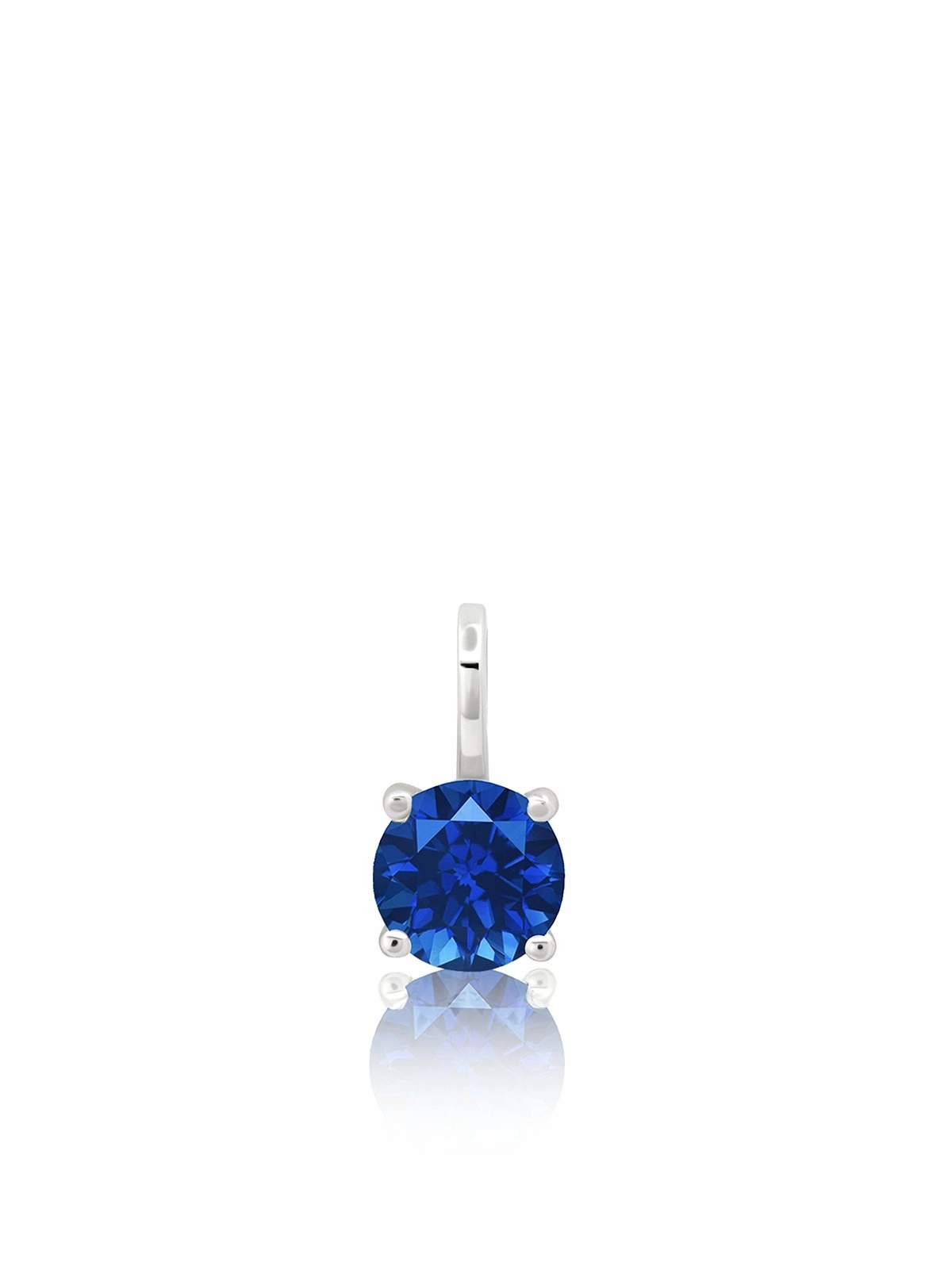 Birthstone Charm September Finished in Pure Platinum
