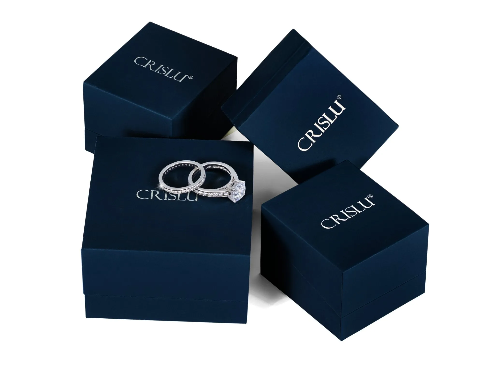 Black Hand Set Cubic Zirconia Step Cut Eternity Band Engagement Ring Finished In 18kt Yellow Gold