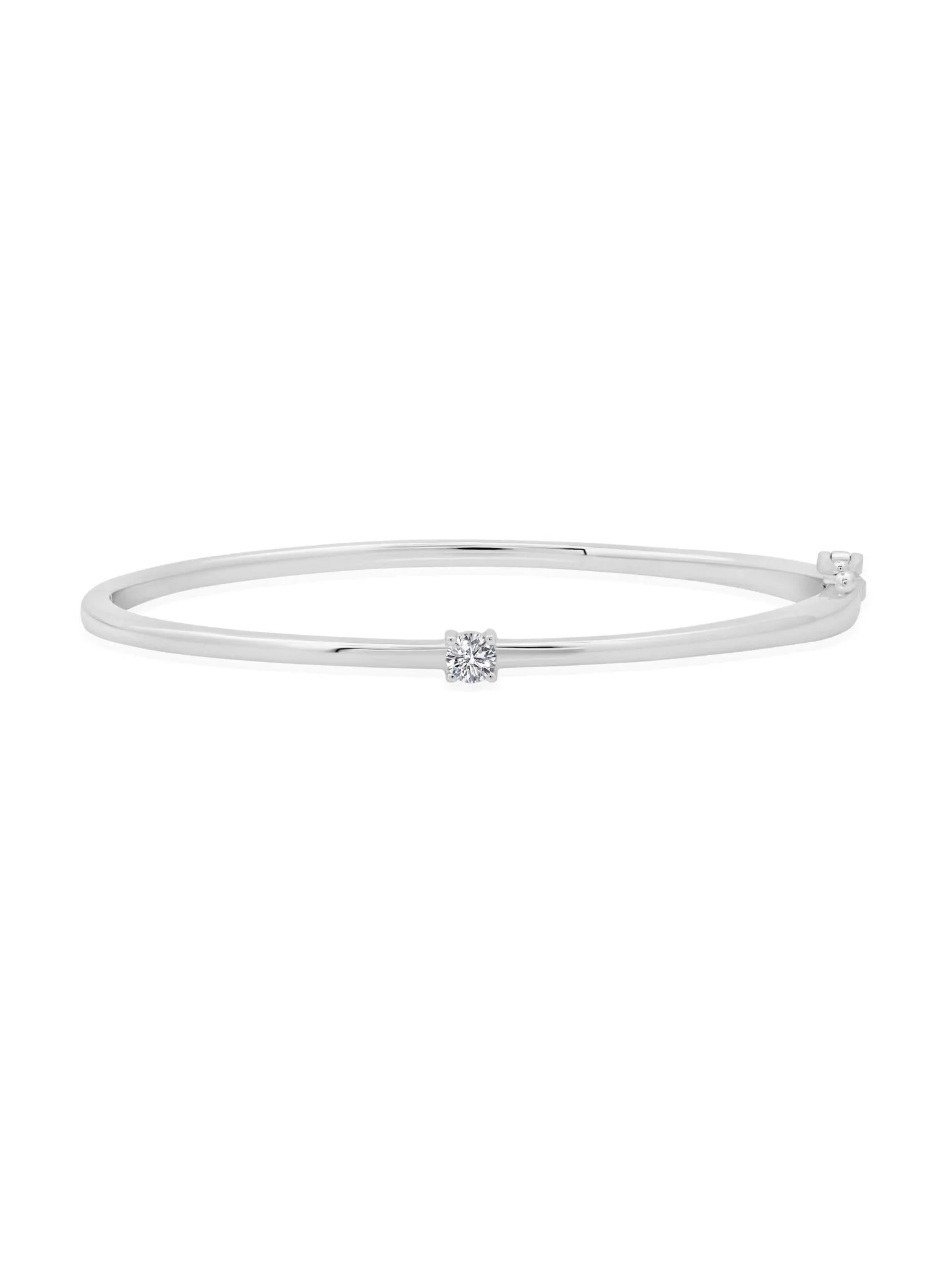 Brilliant Round Solitaire Bangle Bracelet