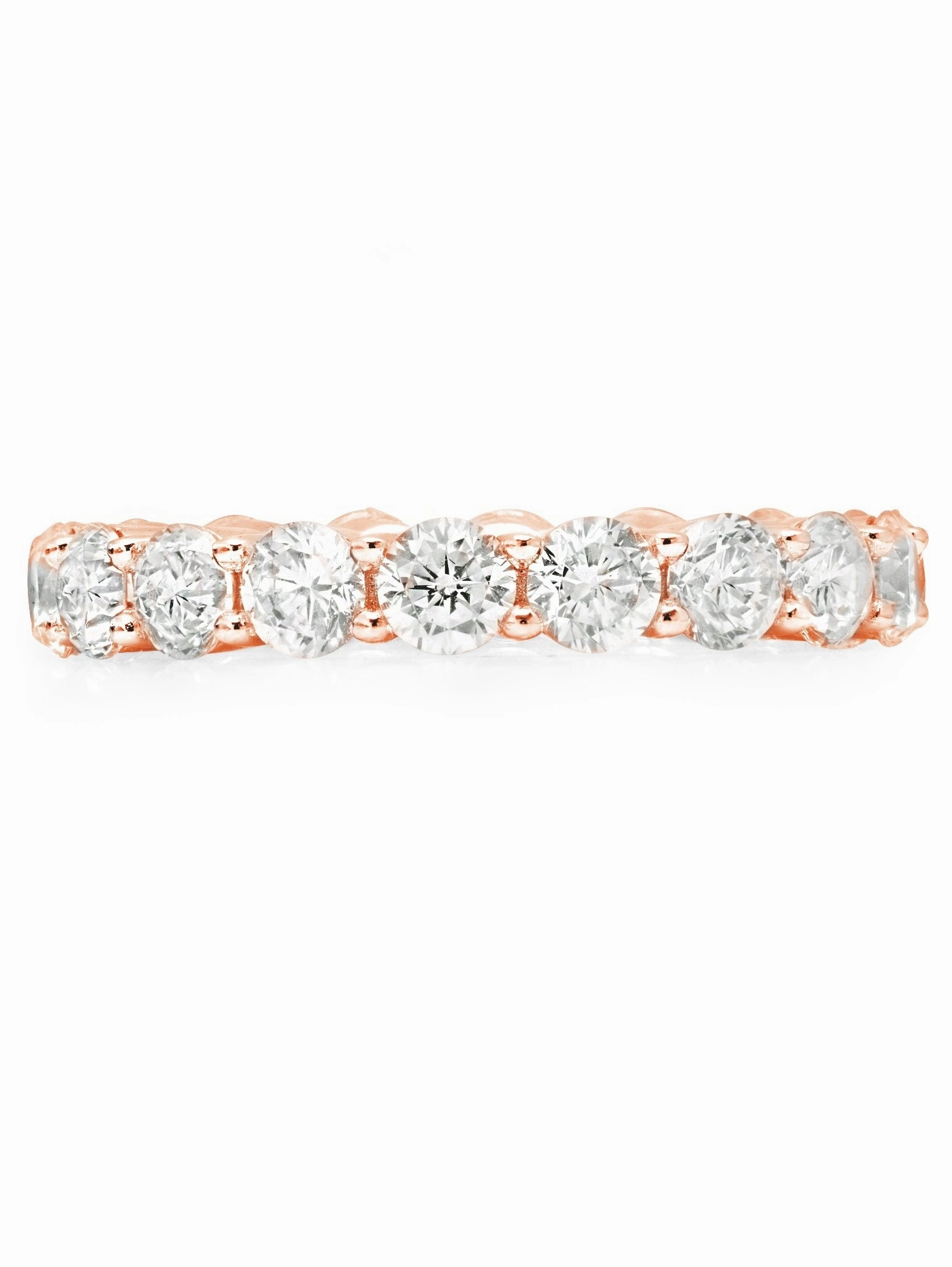 Brilliant Cut Eternity Band in Rose Gold