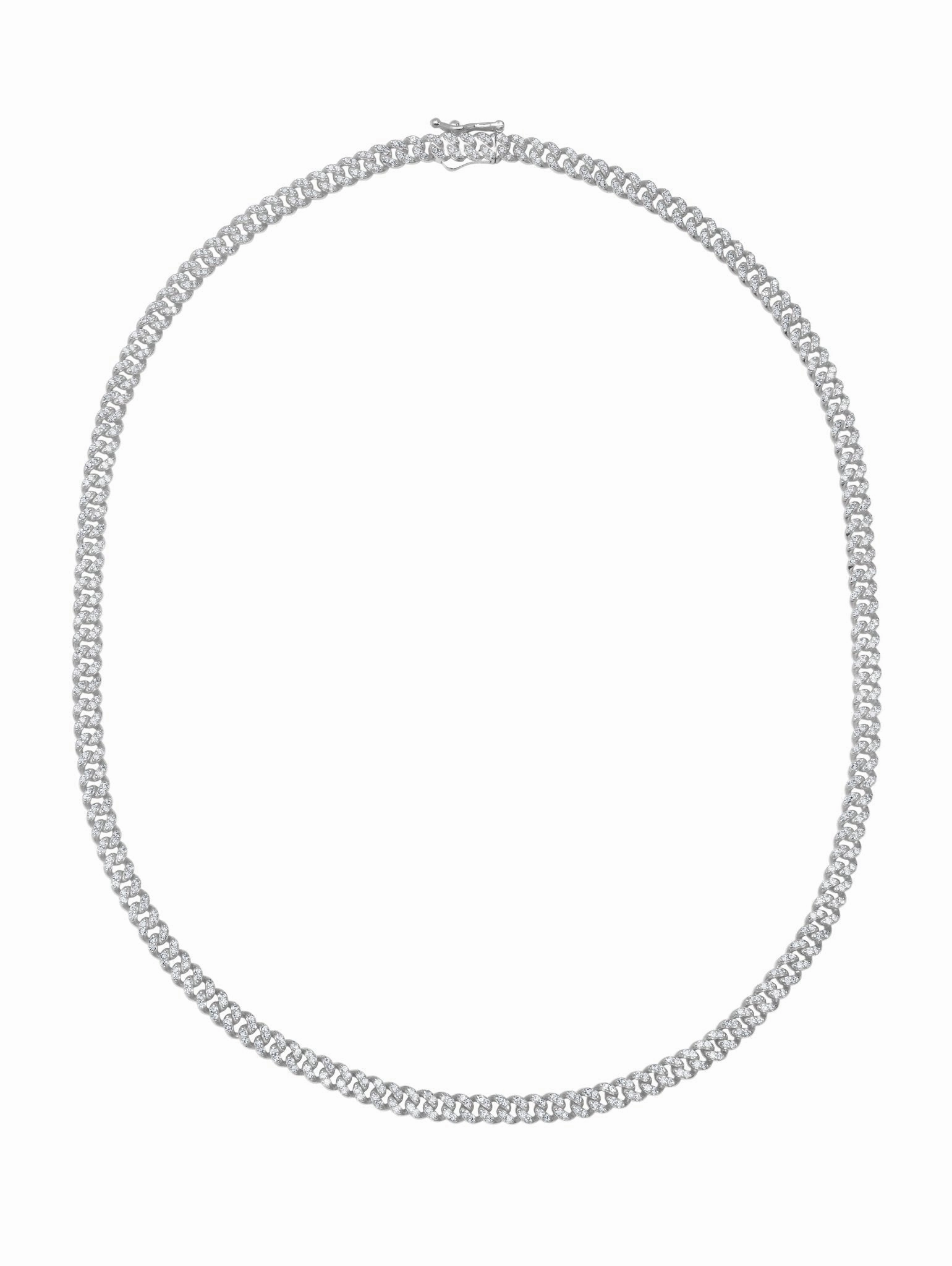 Cabana Cuban Link Necklace in Platinum