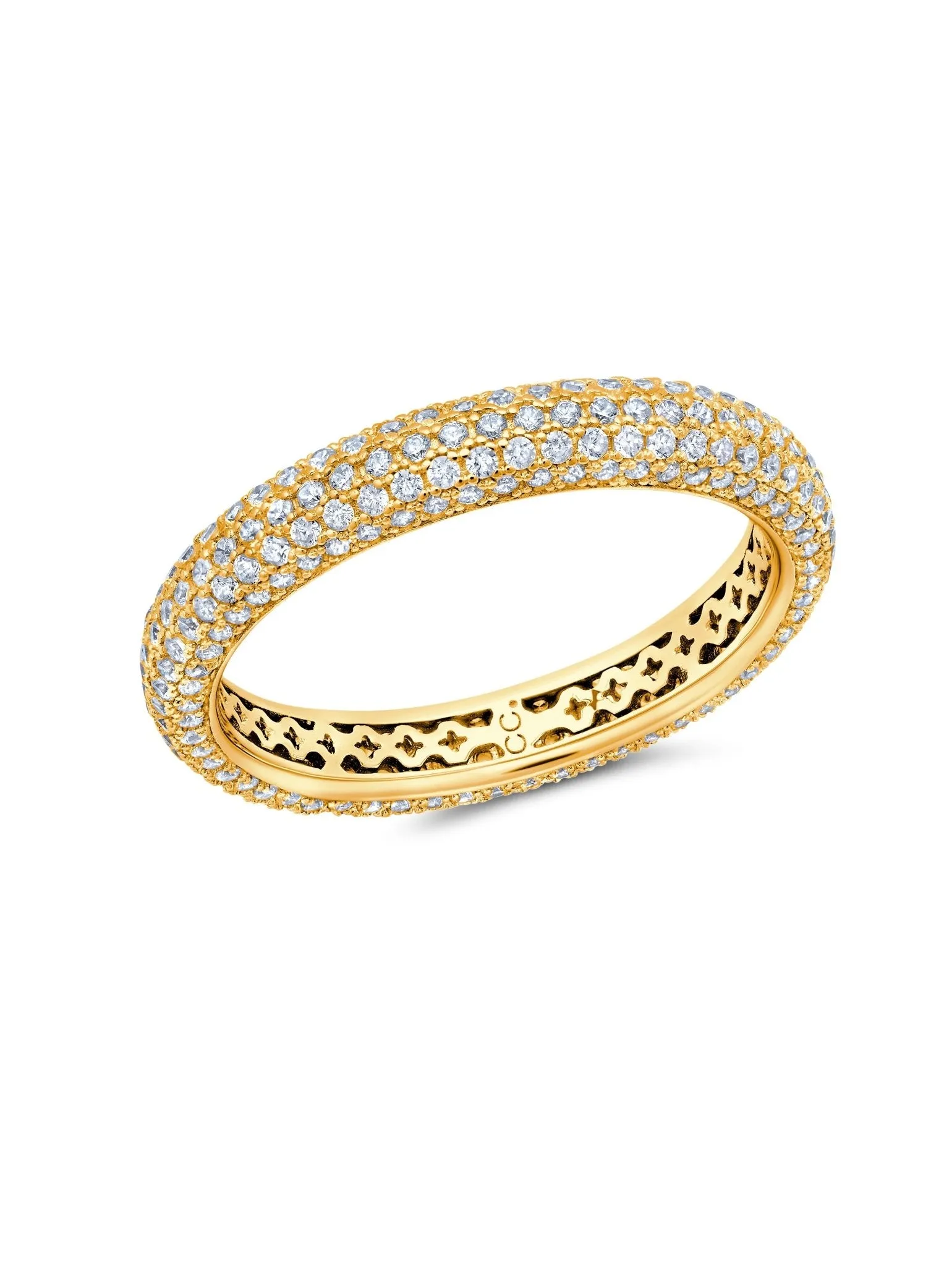 Chamonix Pave Eternity Ring Finished in Gold