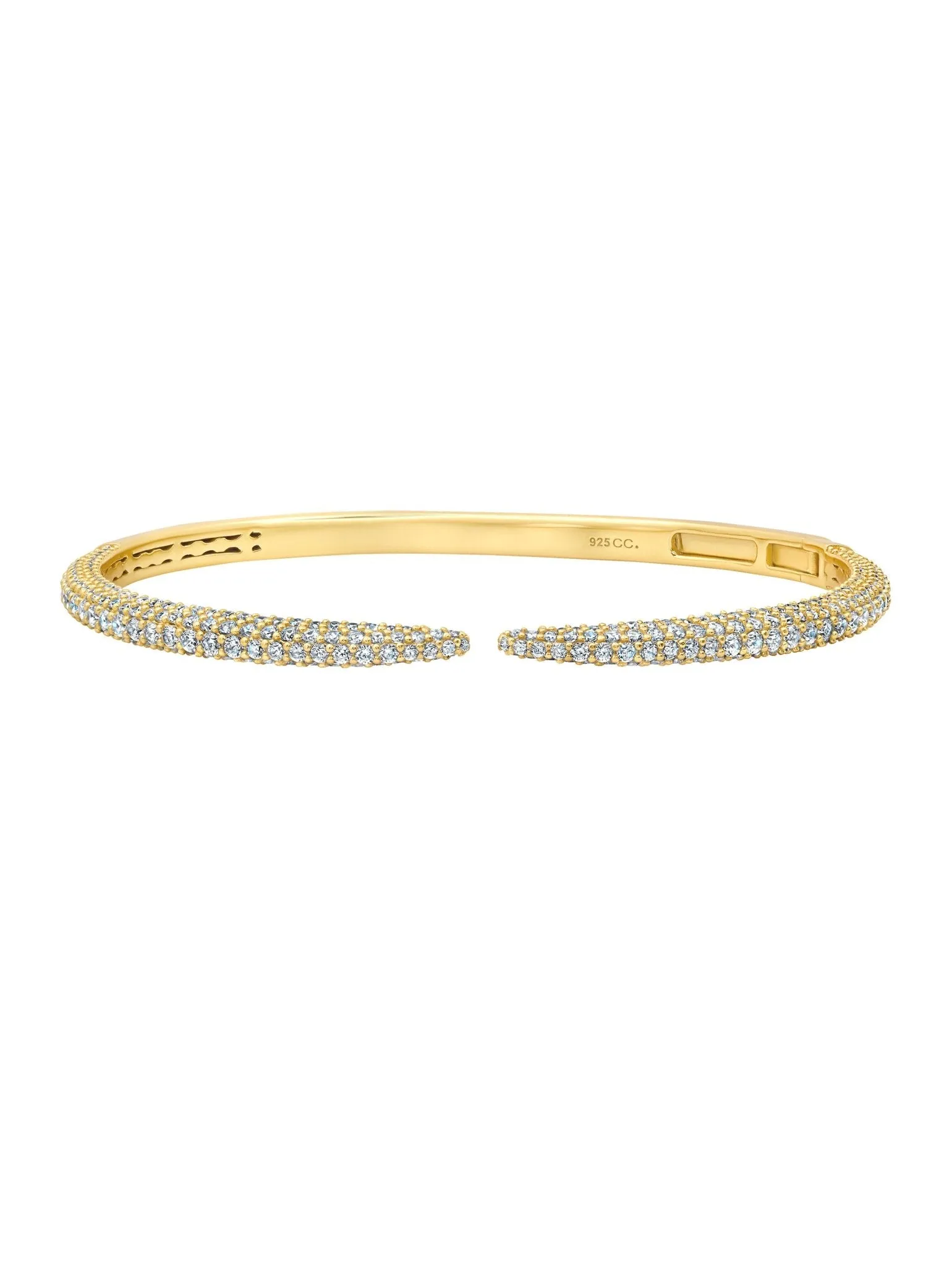 Chamonix Pave Open Bangle Finished in Gold