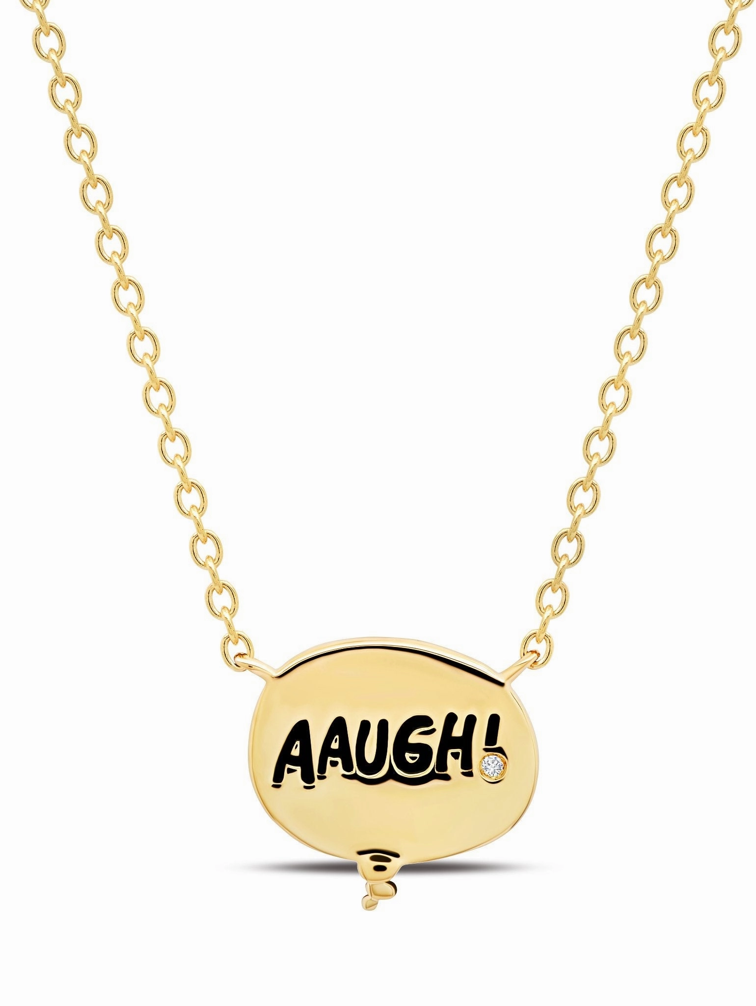 Charlie Brown Thought Balloon Necklace in 18kt Yellow Gold