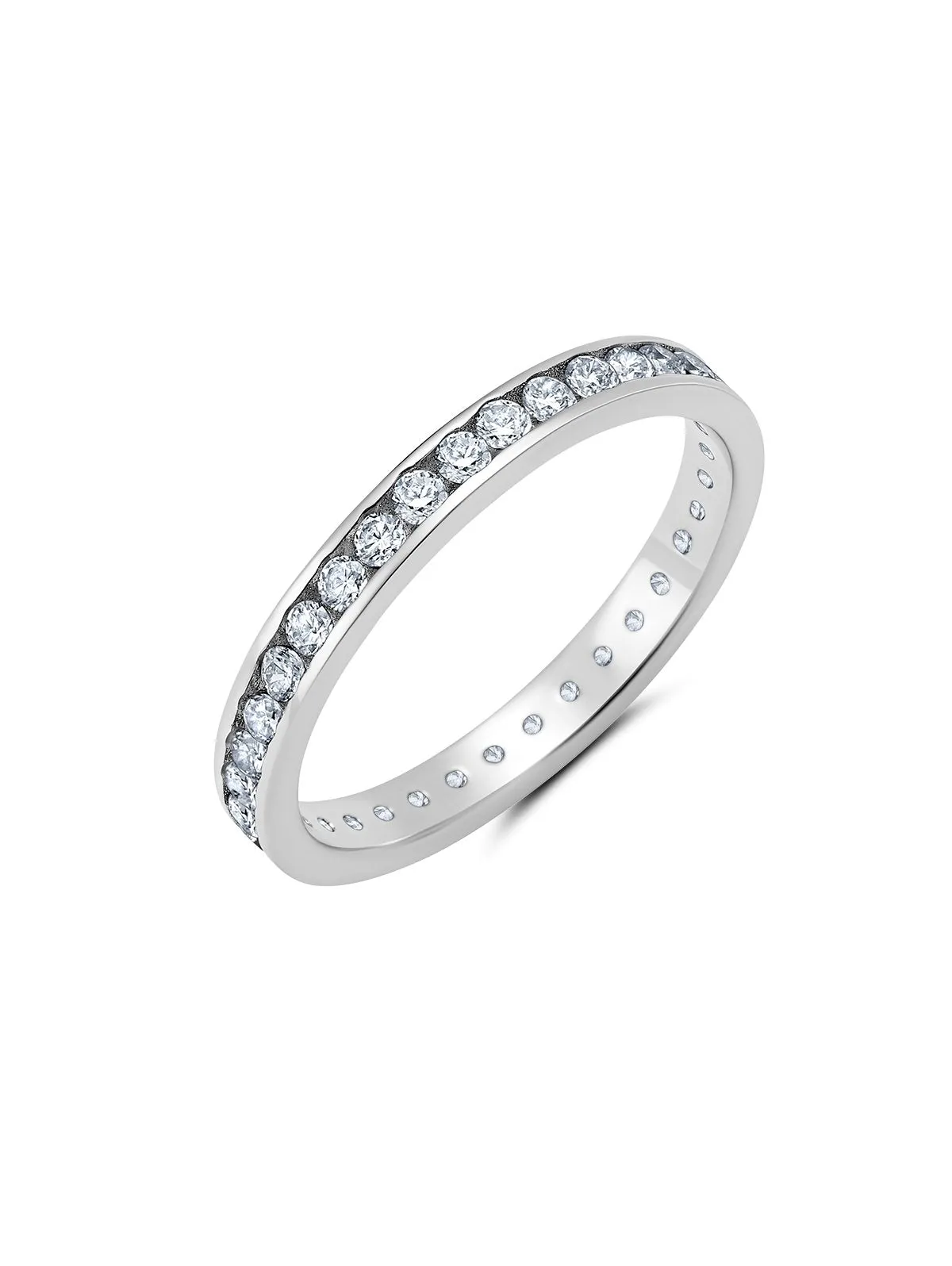 Classic Thin Eternity Band Finished in Platinum