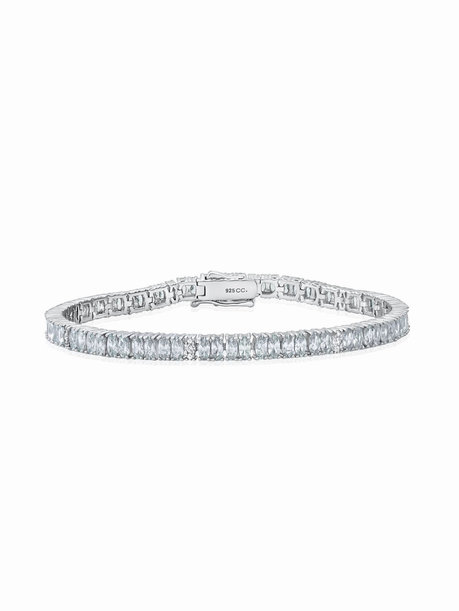 Clear Hues Tennis Bracelet in Platinum