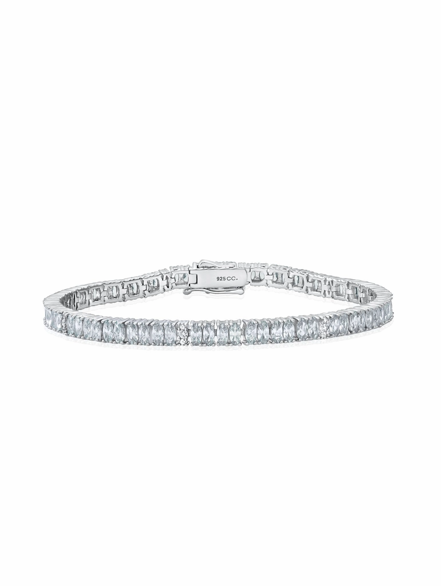Clear Hues Tennis Bracelet in Platinum