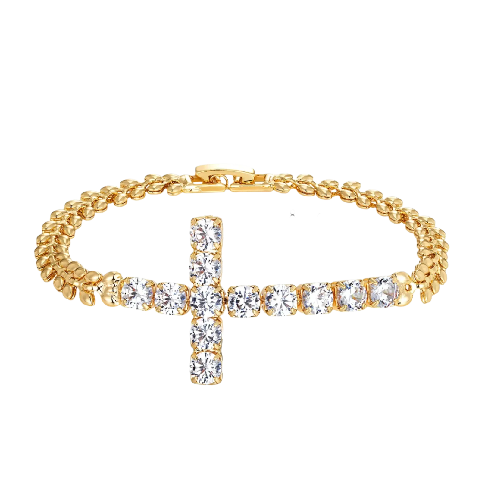 Diamond Cross Bracelet