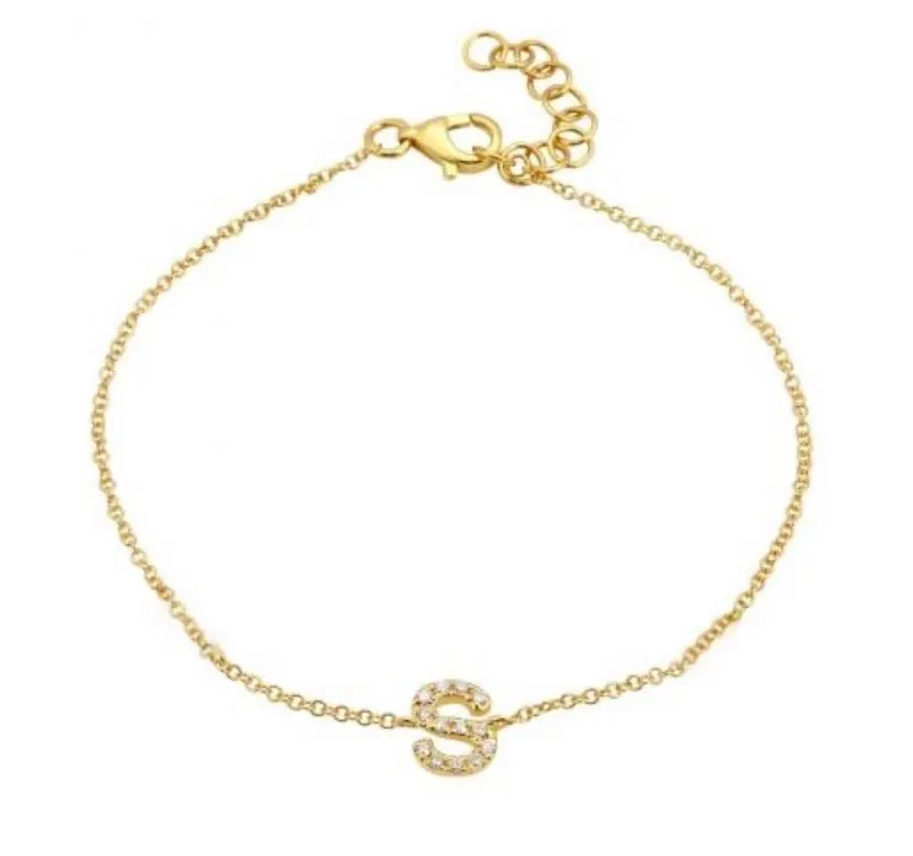 Diamond Initial Bracelet